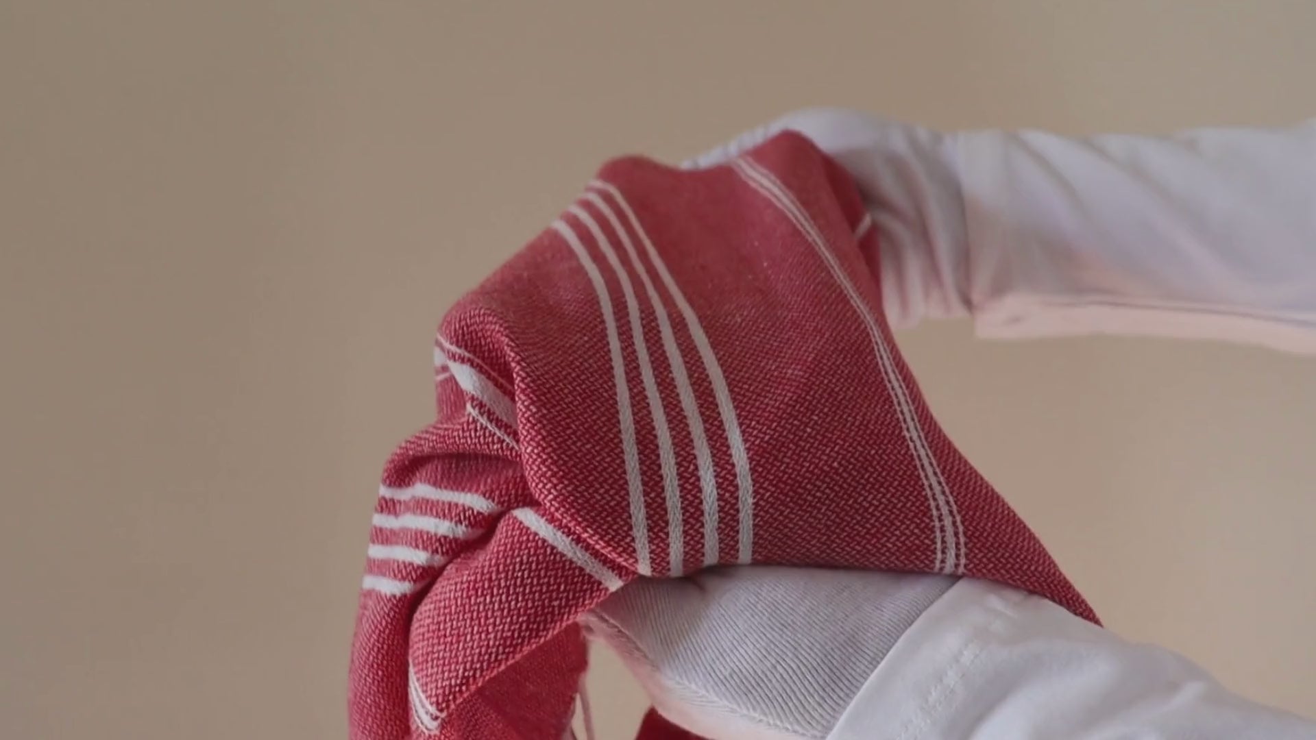 Red Turkish Beach Towel Sultan - video
