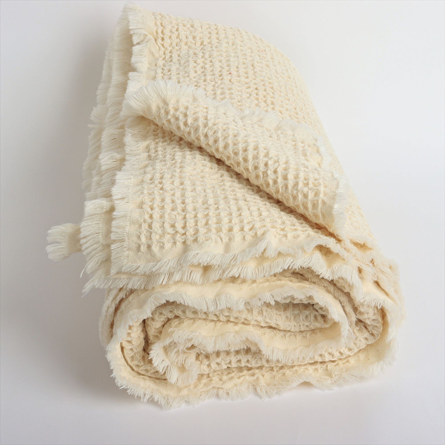 Natural Waffle Throw Blankets