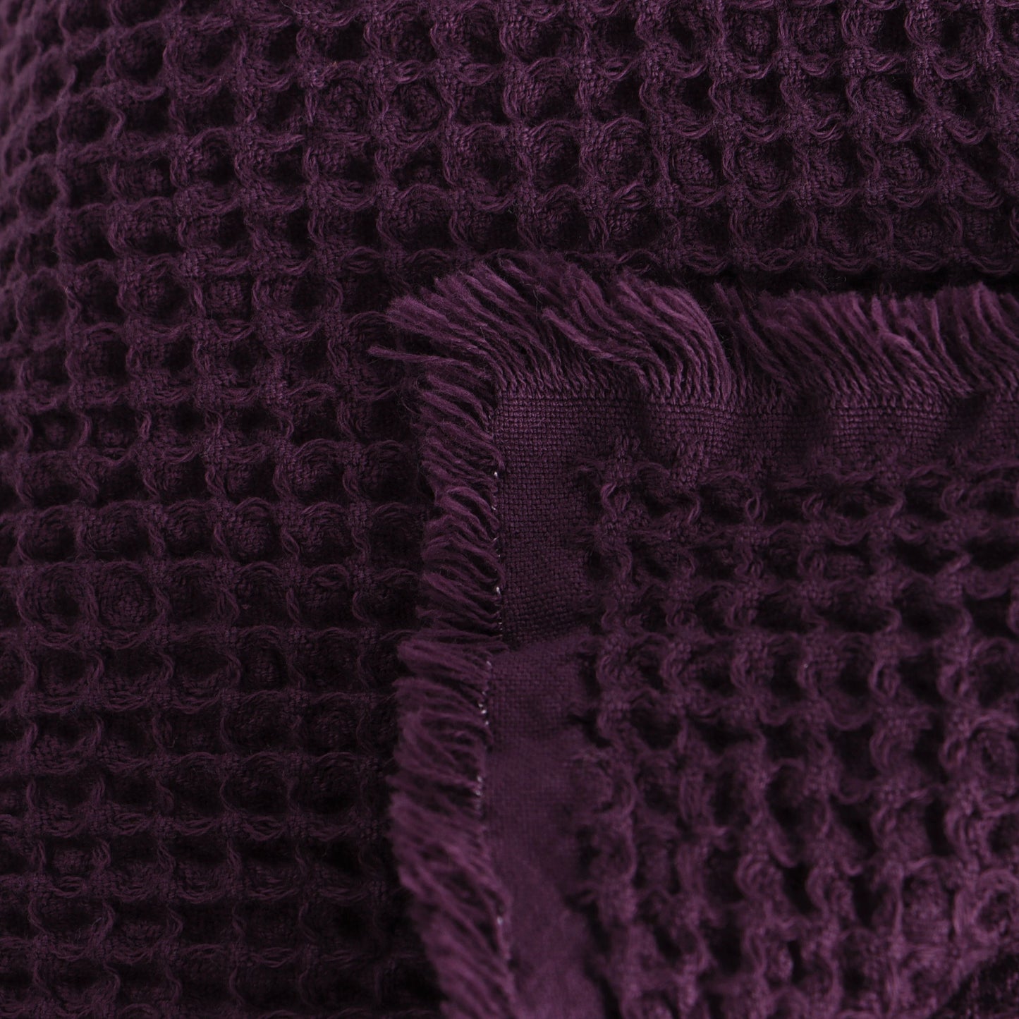 Purple Waffle Throw Blankets