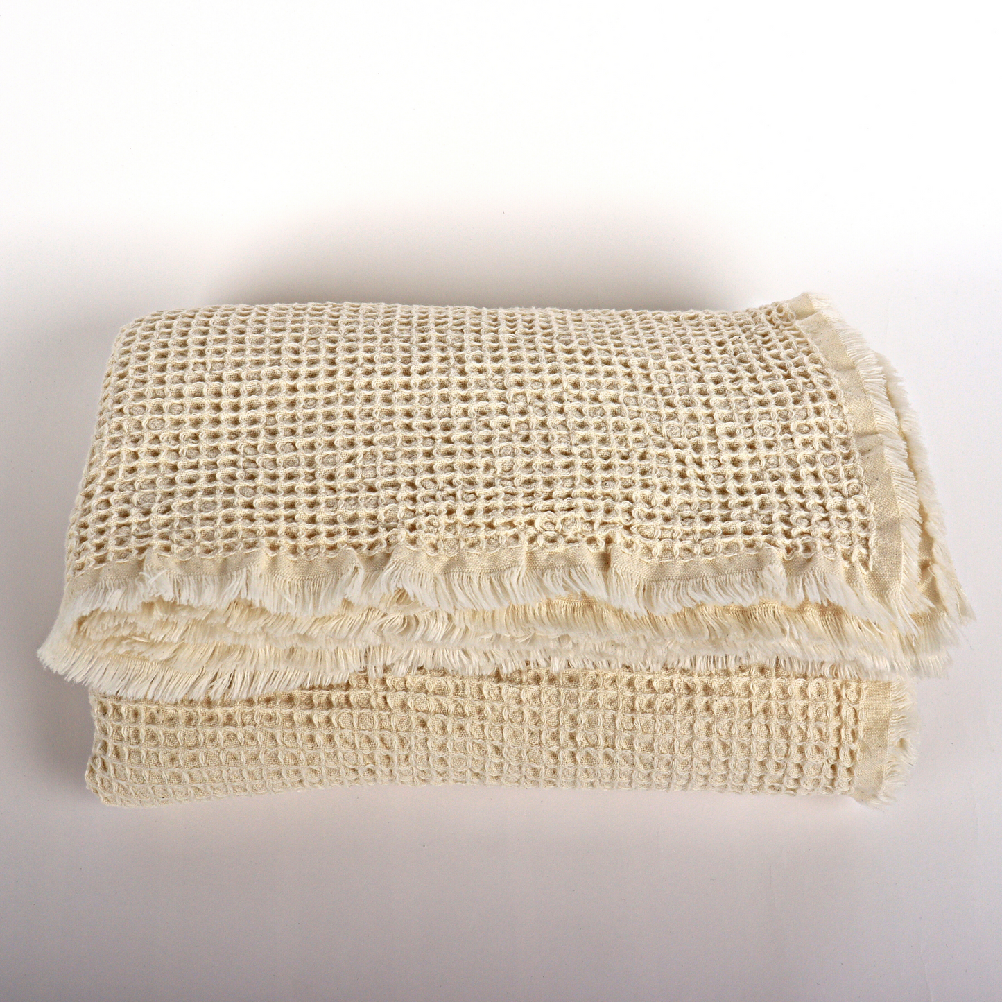 Natural Waffle Throw Blankets