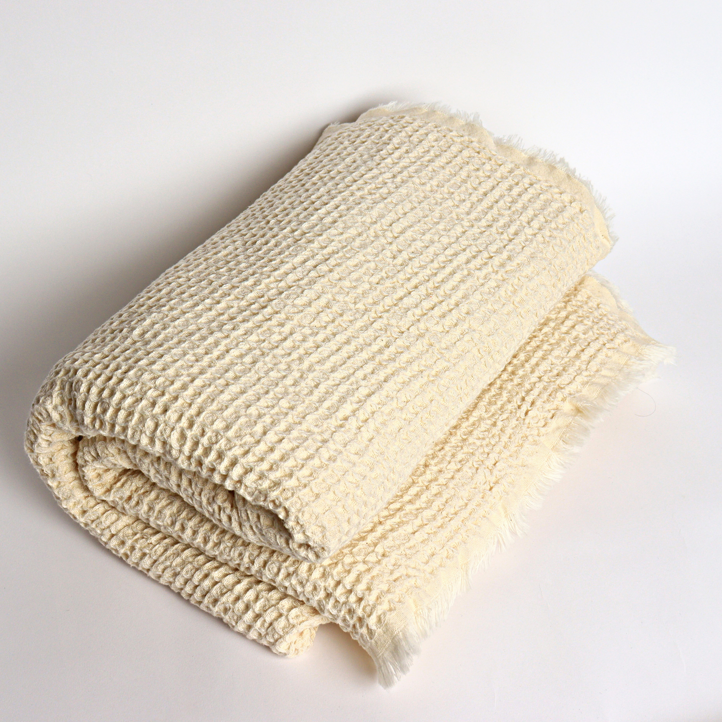 Natural Waffle Throw Blankets