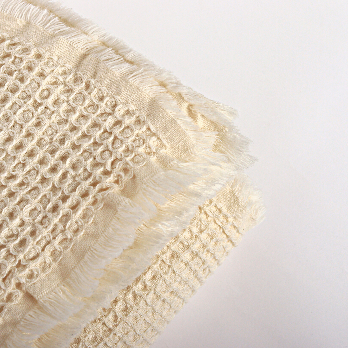 Natural Waffle Throw Blankets