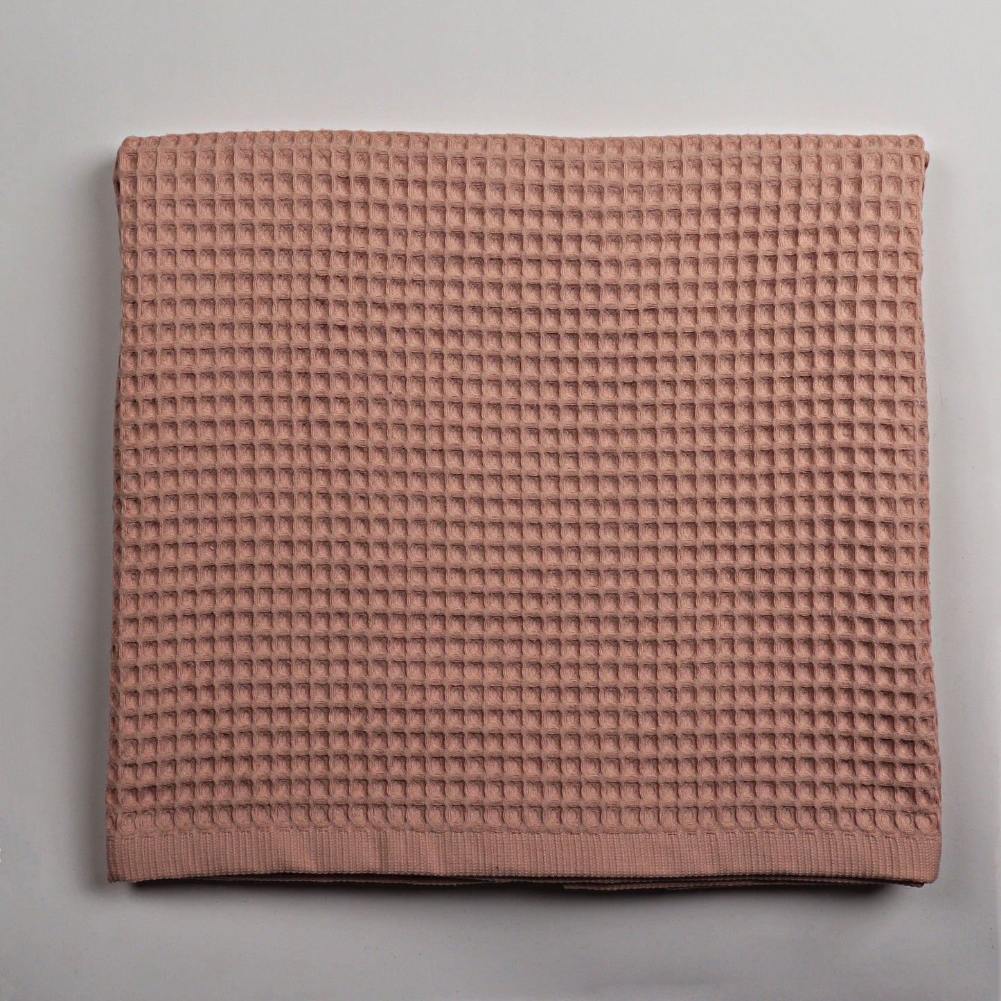 Pink Waffle Weave Bath Towels