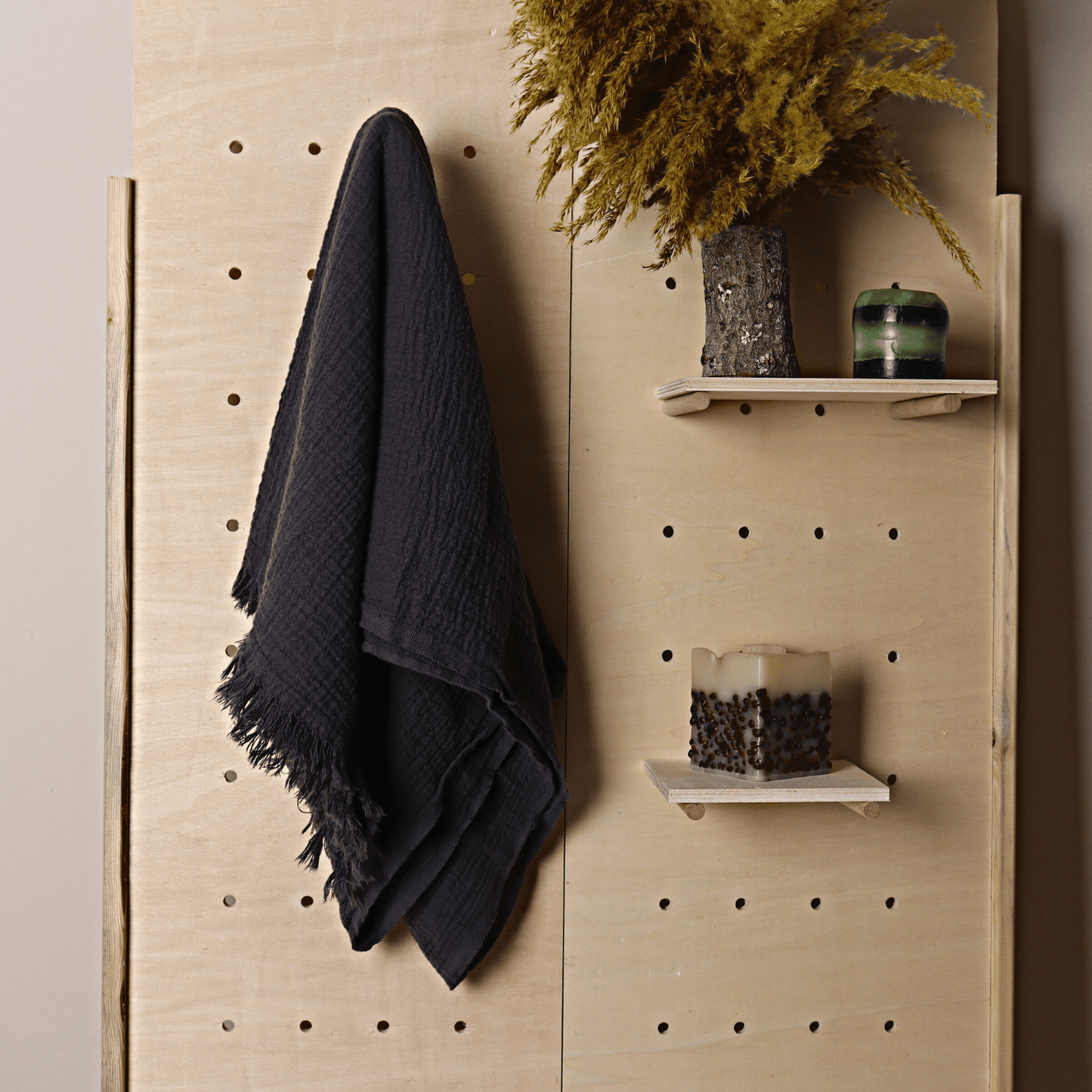 Anthracite Muslin Towel for Adults