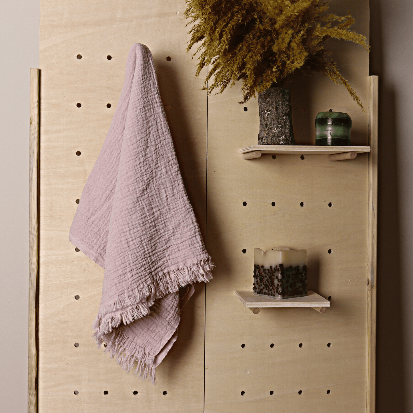 Light Pink Muslin Towel for Adults