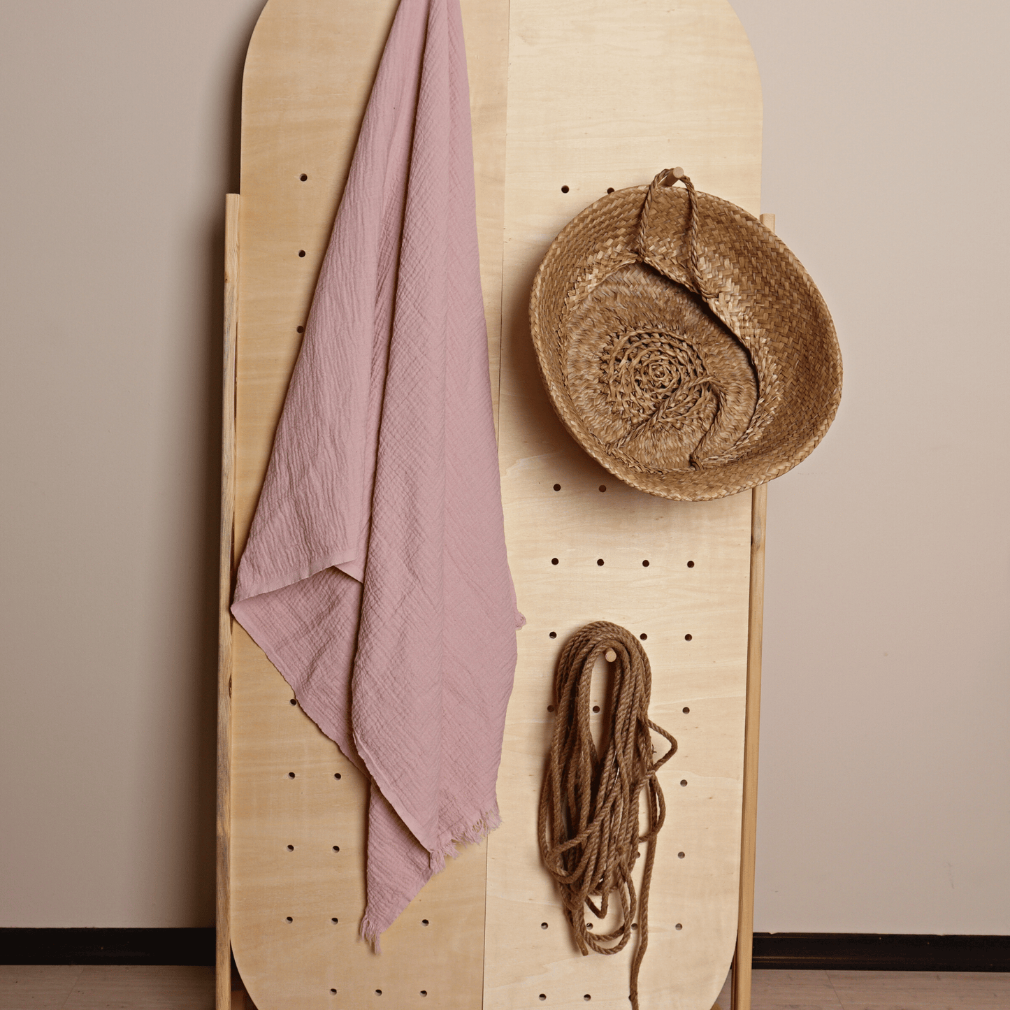 Light Pink Muslin Towel for Adults