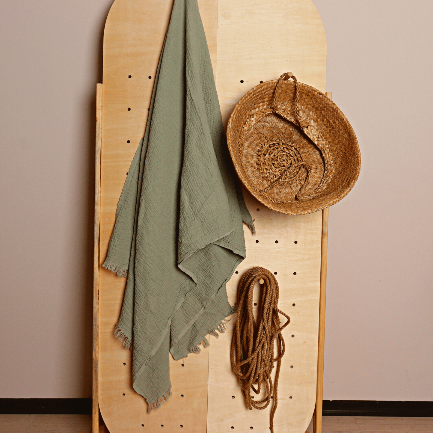 Ice Green Muslin Towel for Adults