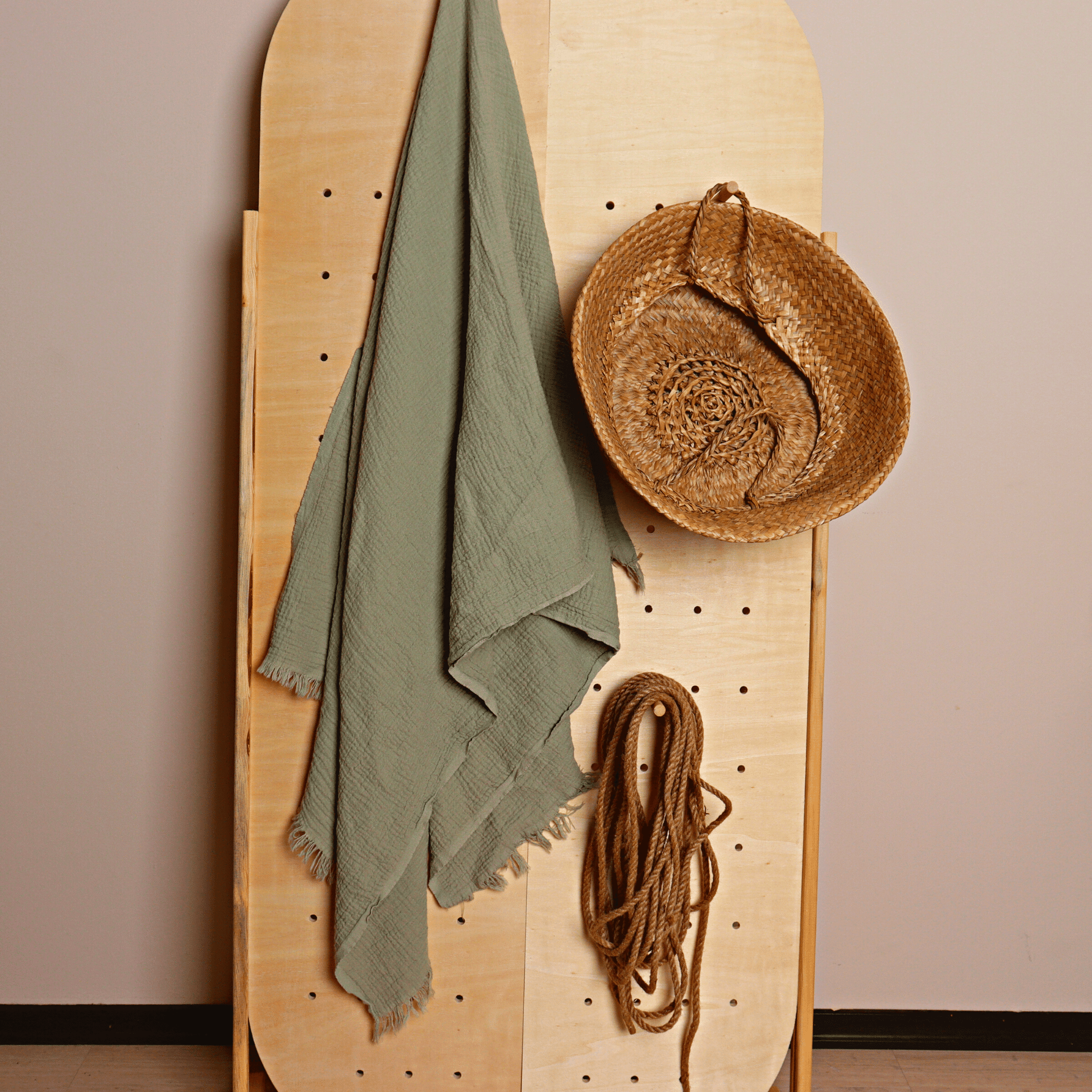 Ice Green Muslin Towel for Adults
