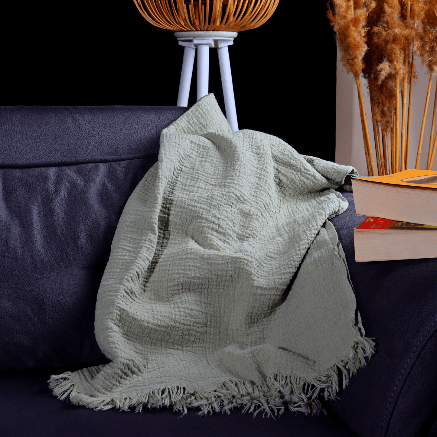 Ice Green Muslin Towel for Adults