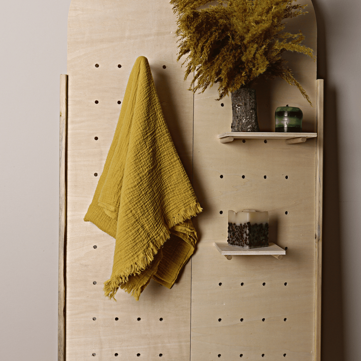 Mustard Yellow Muslin Towel for Adults