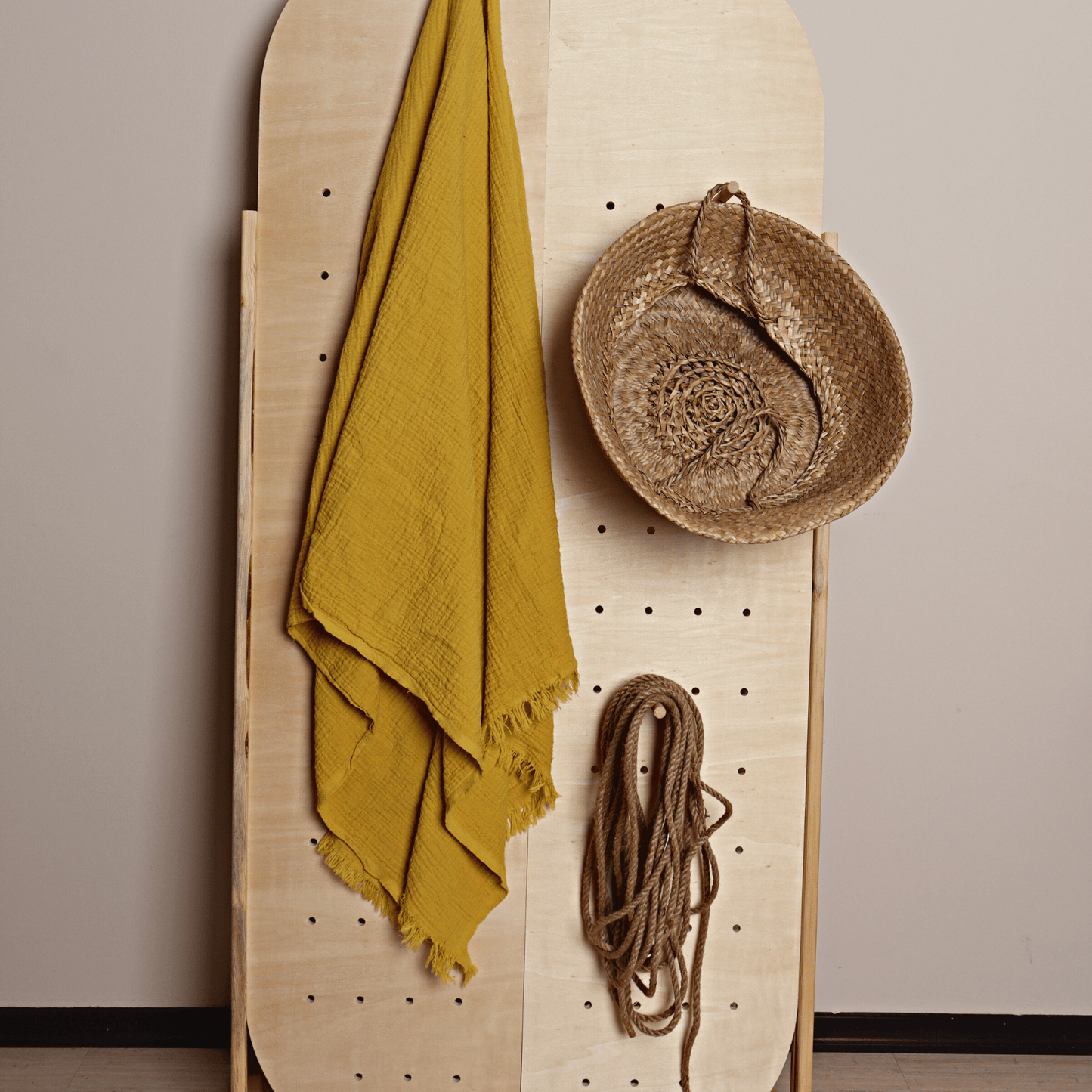 Mustard Yellow Muslin Towel for Adults