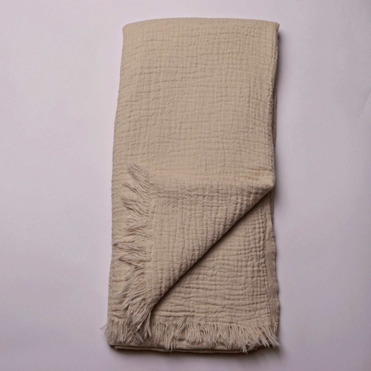 Natural Cream Muslin Towel for Adults