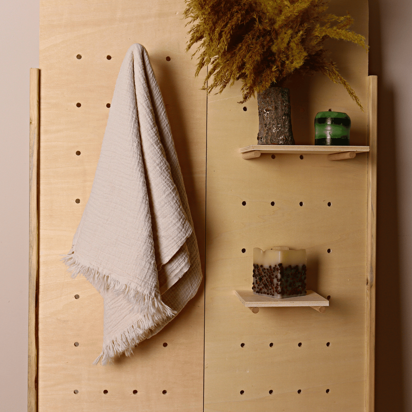 Natural Cream Muslin Towel for Adults
