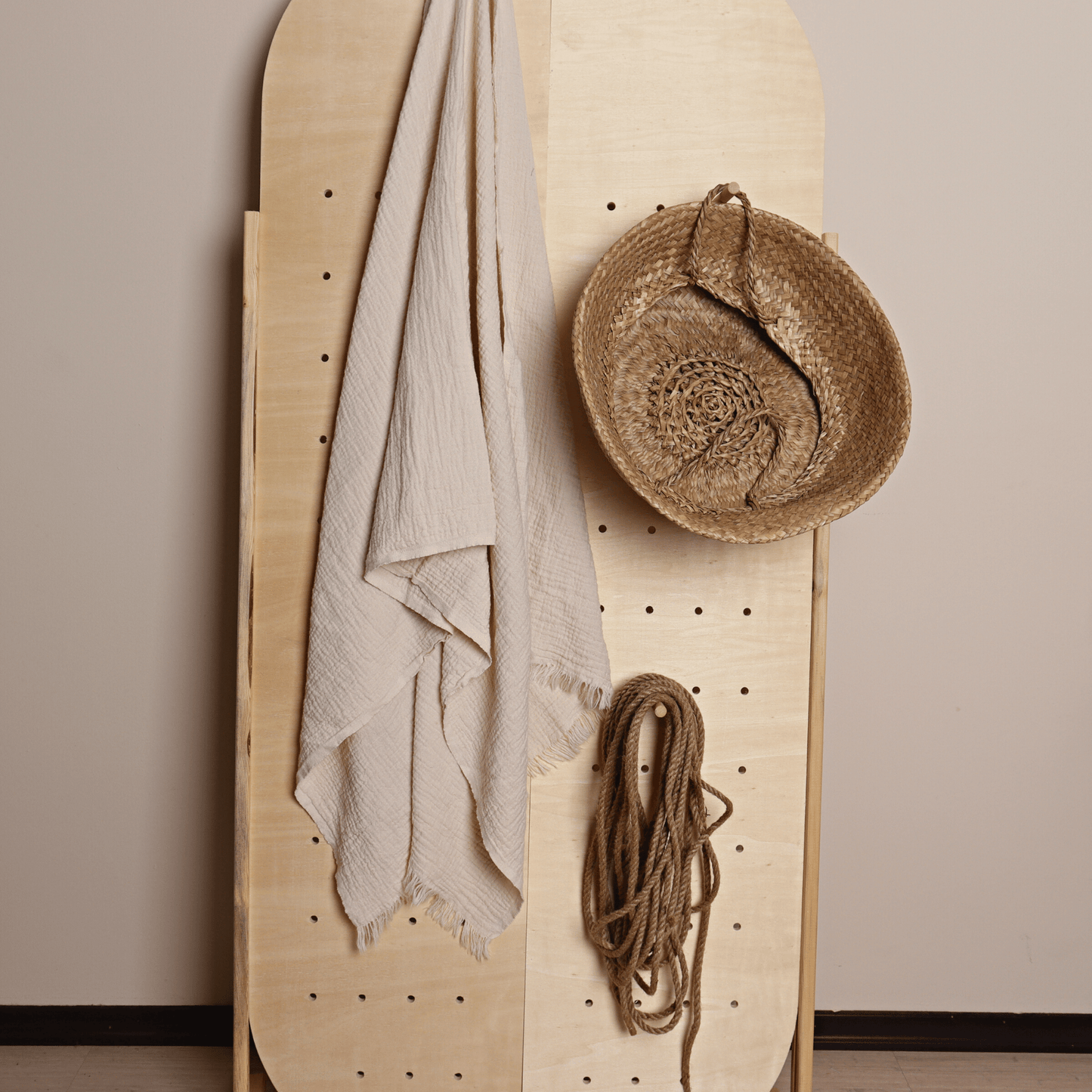 Natural Cream Muslin Towel for Adults