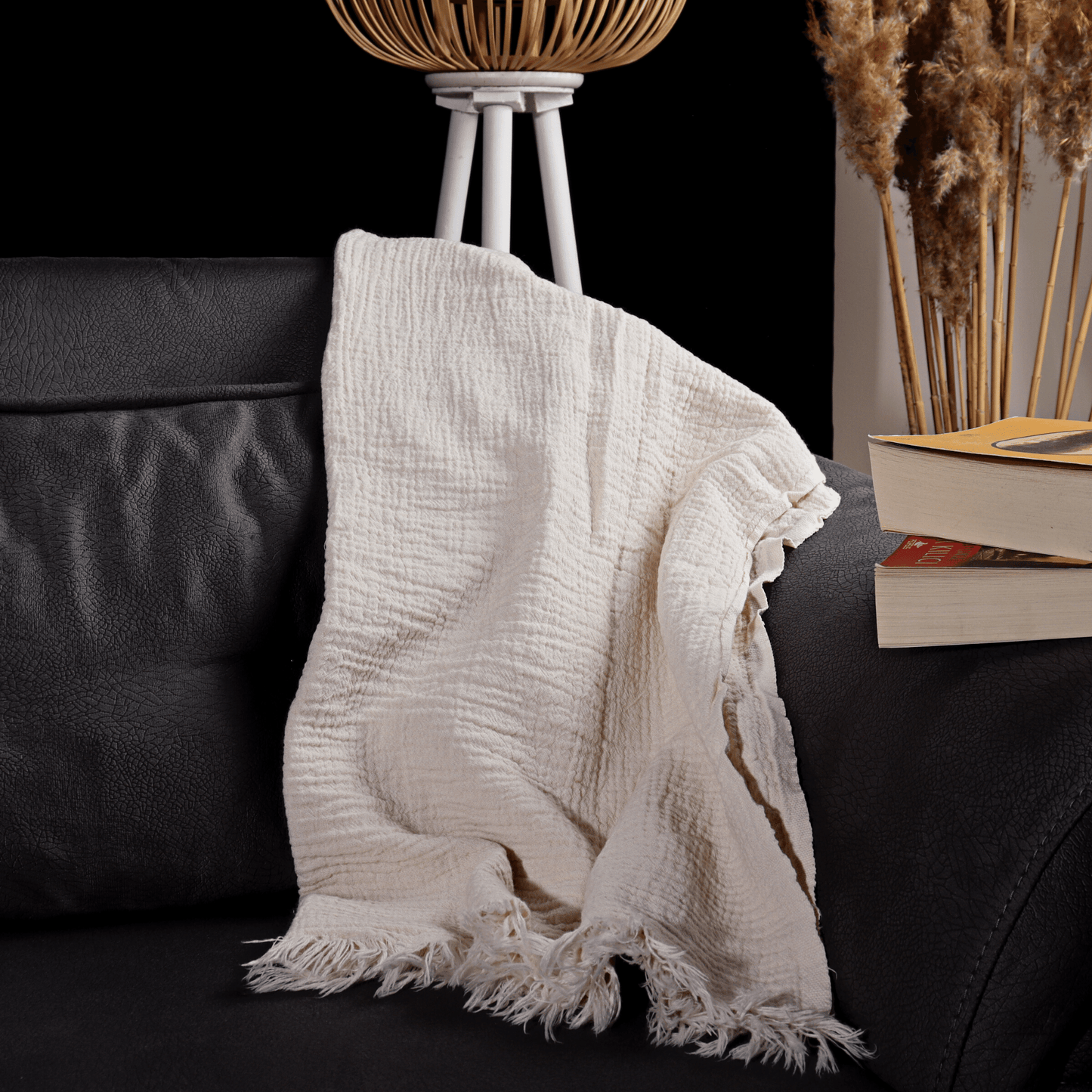 Natural Cream Muslin Towel for Adults