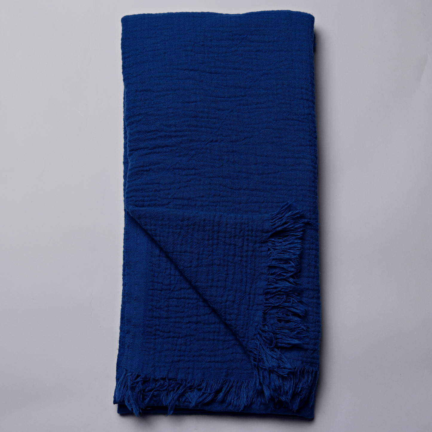 Navy Blue Muslin Towel for Adults