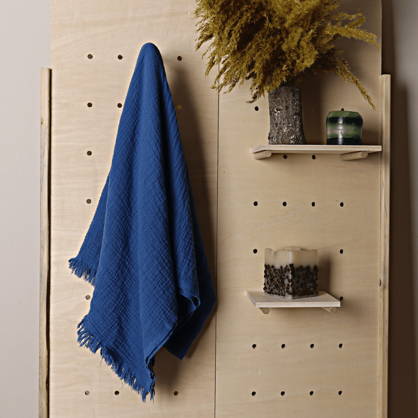Navy Blue Muslin Towel for Adults