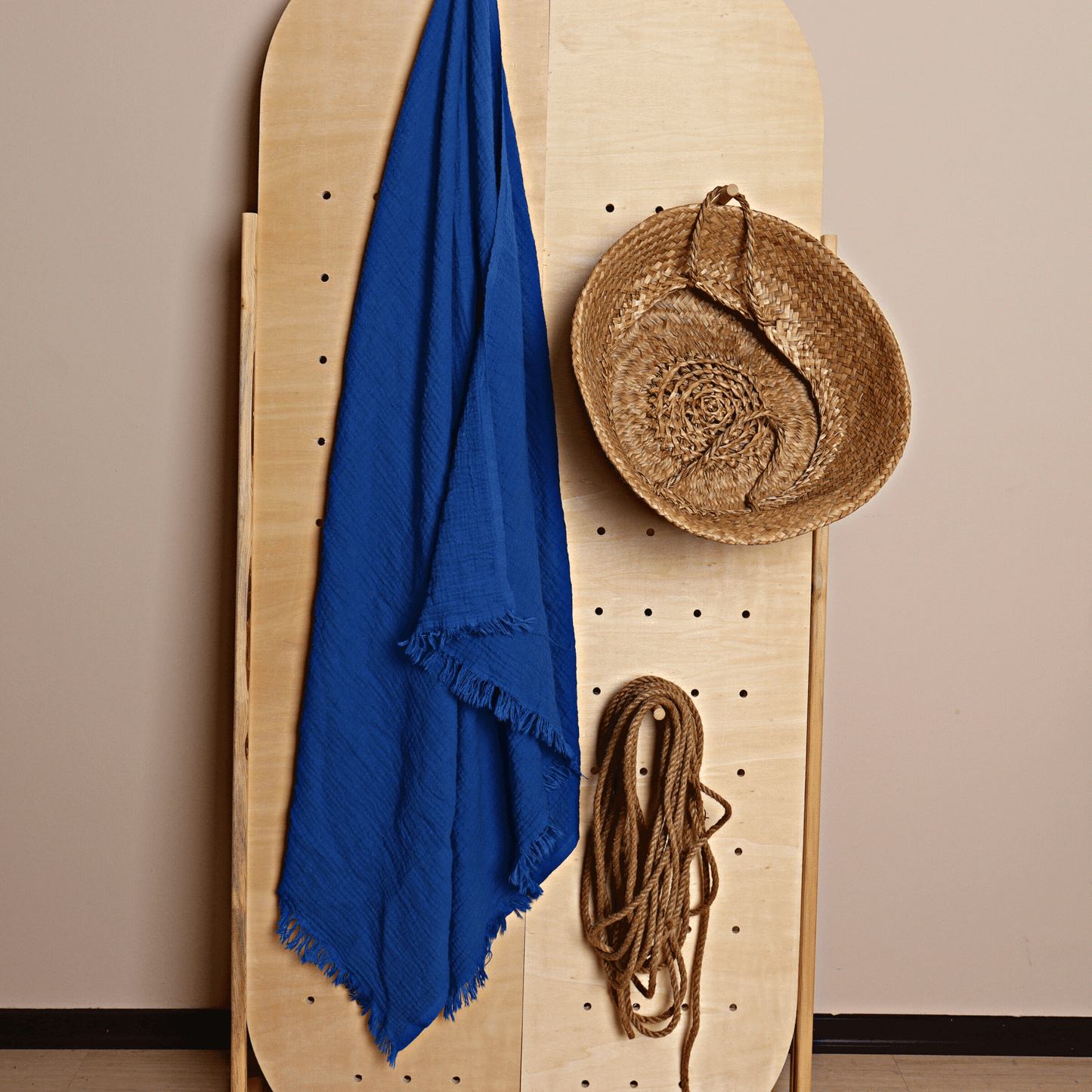 Navy Blue Muslin Towel for Adults