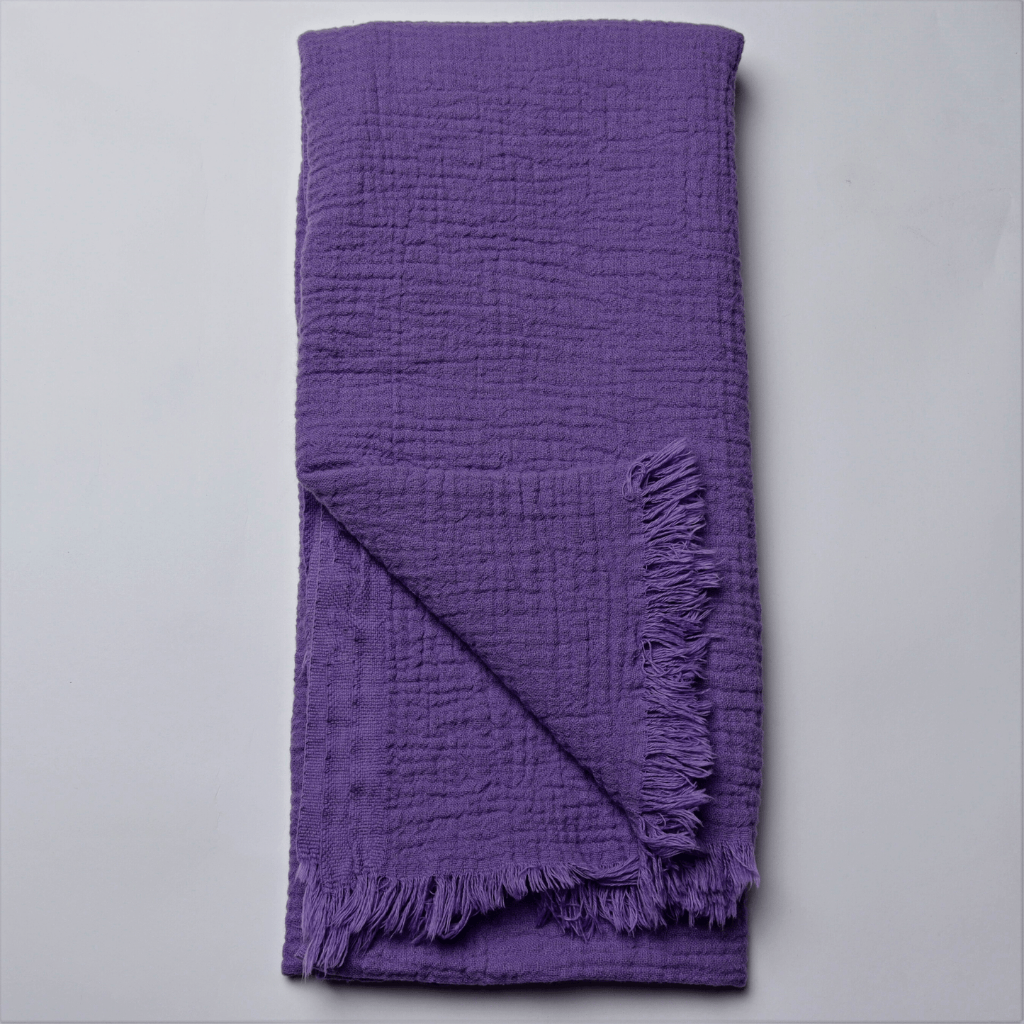 Purple Muslin Towel for Adults