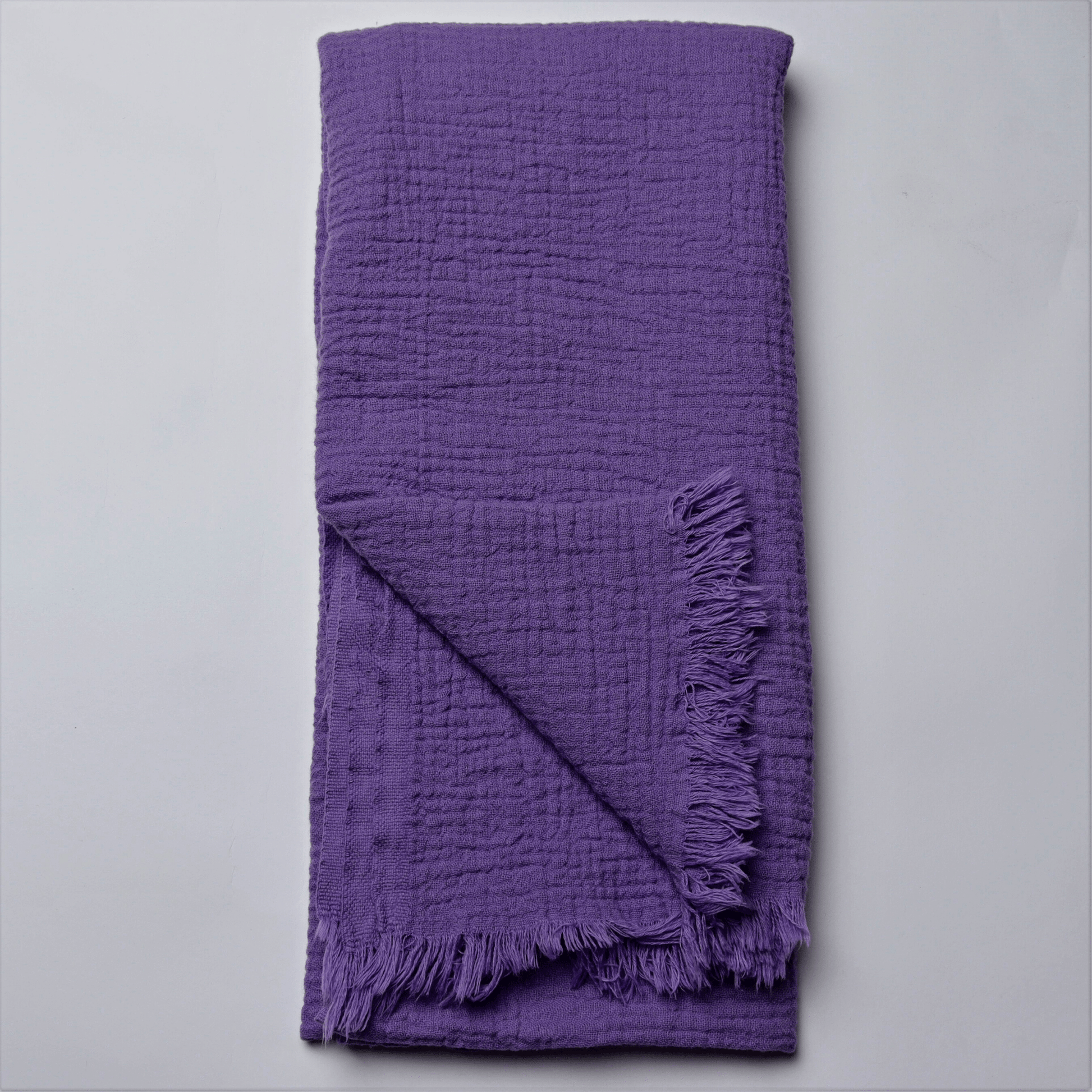 Purple Muslin Towel for Adults
