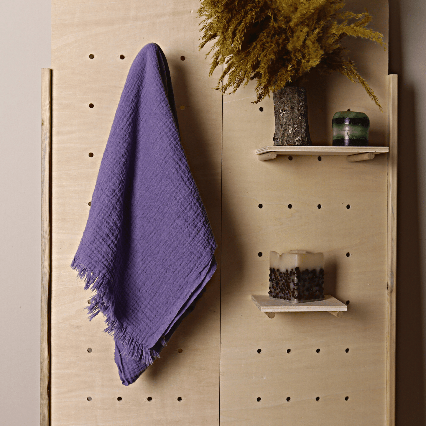 Purple Muslin Towel for Adults