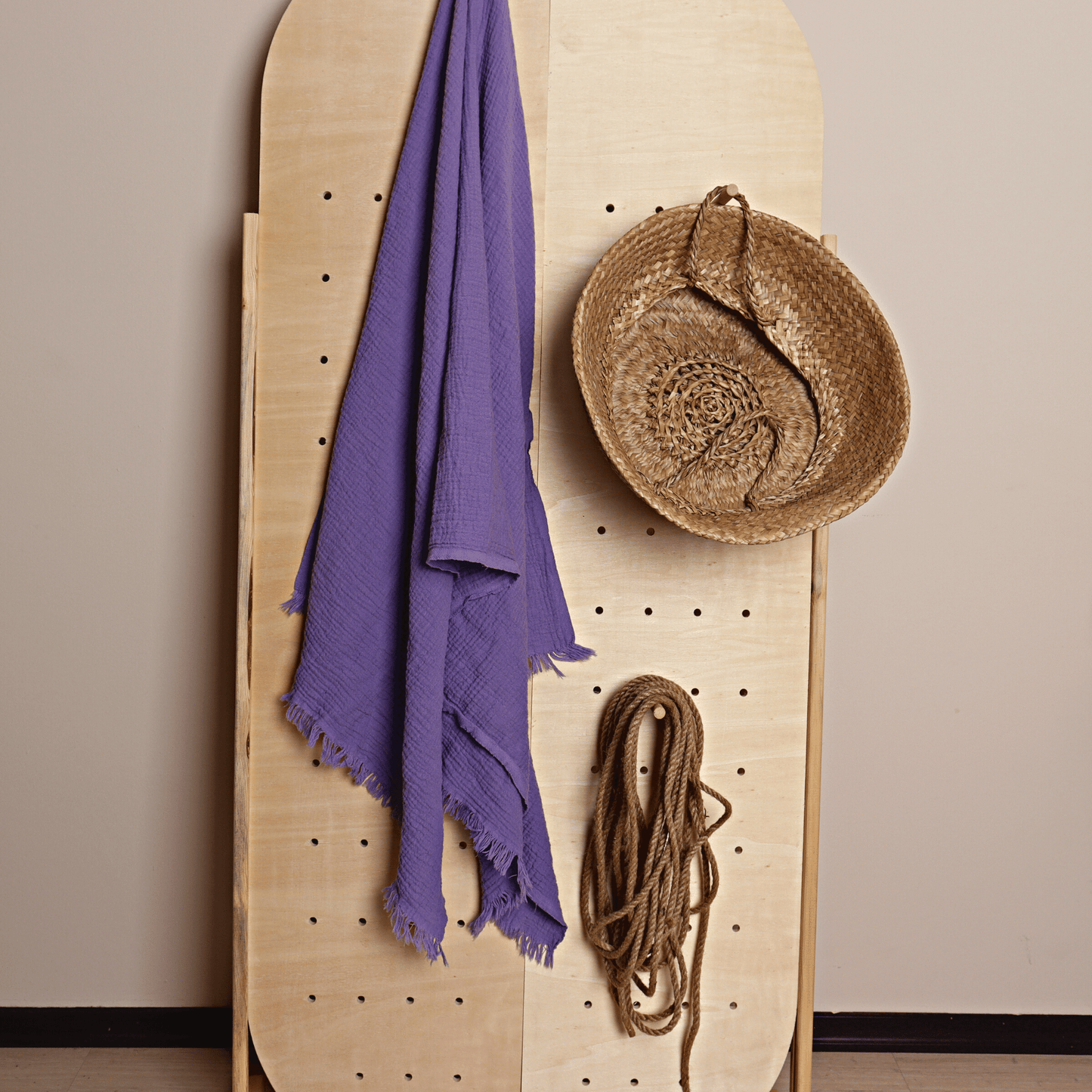 Purple Muslin Towel for Adults