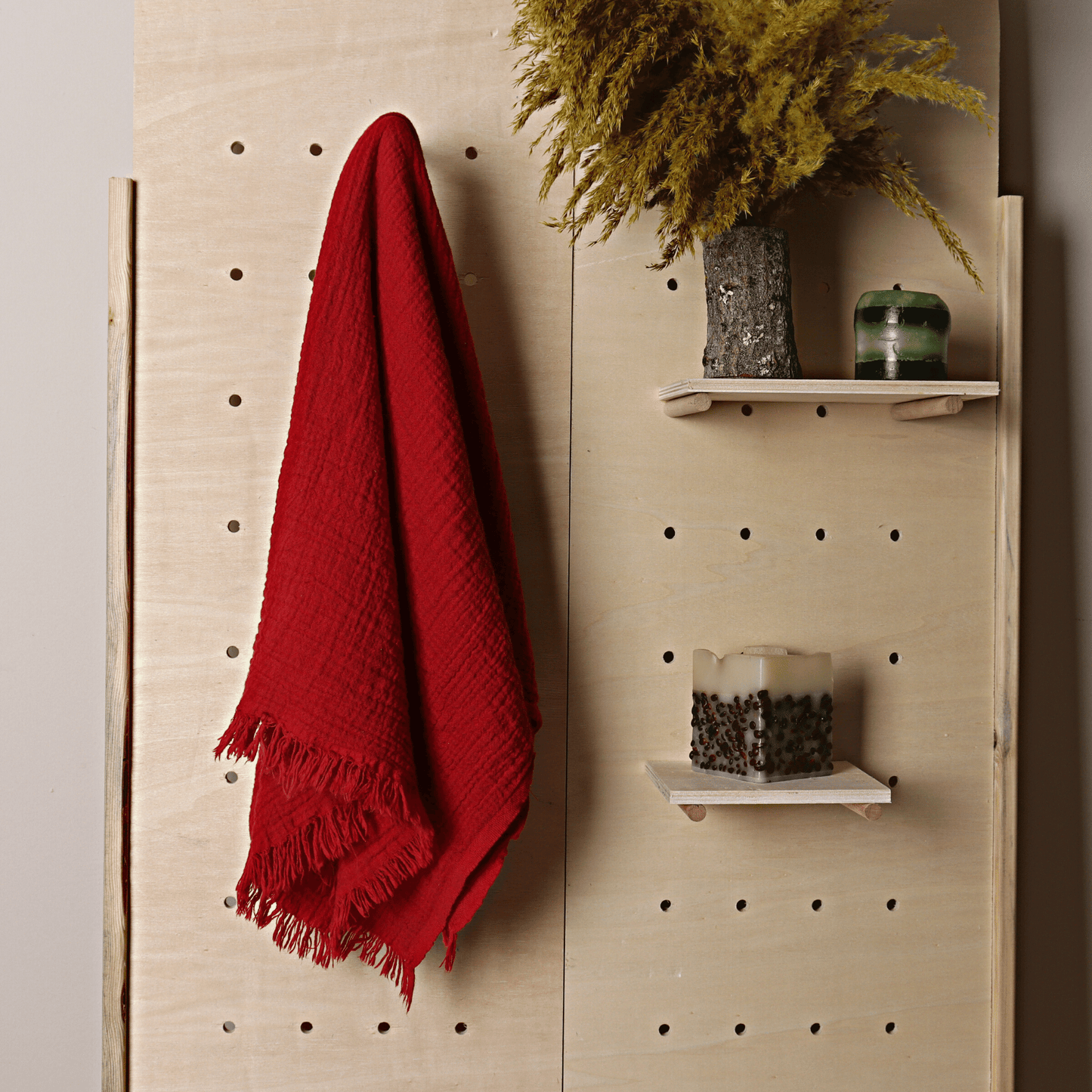 Red Muslin Towel for Adults