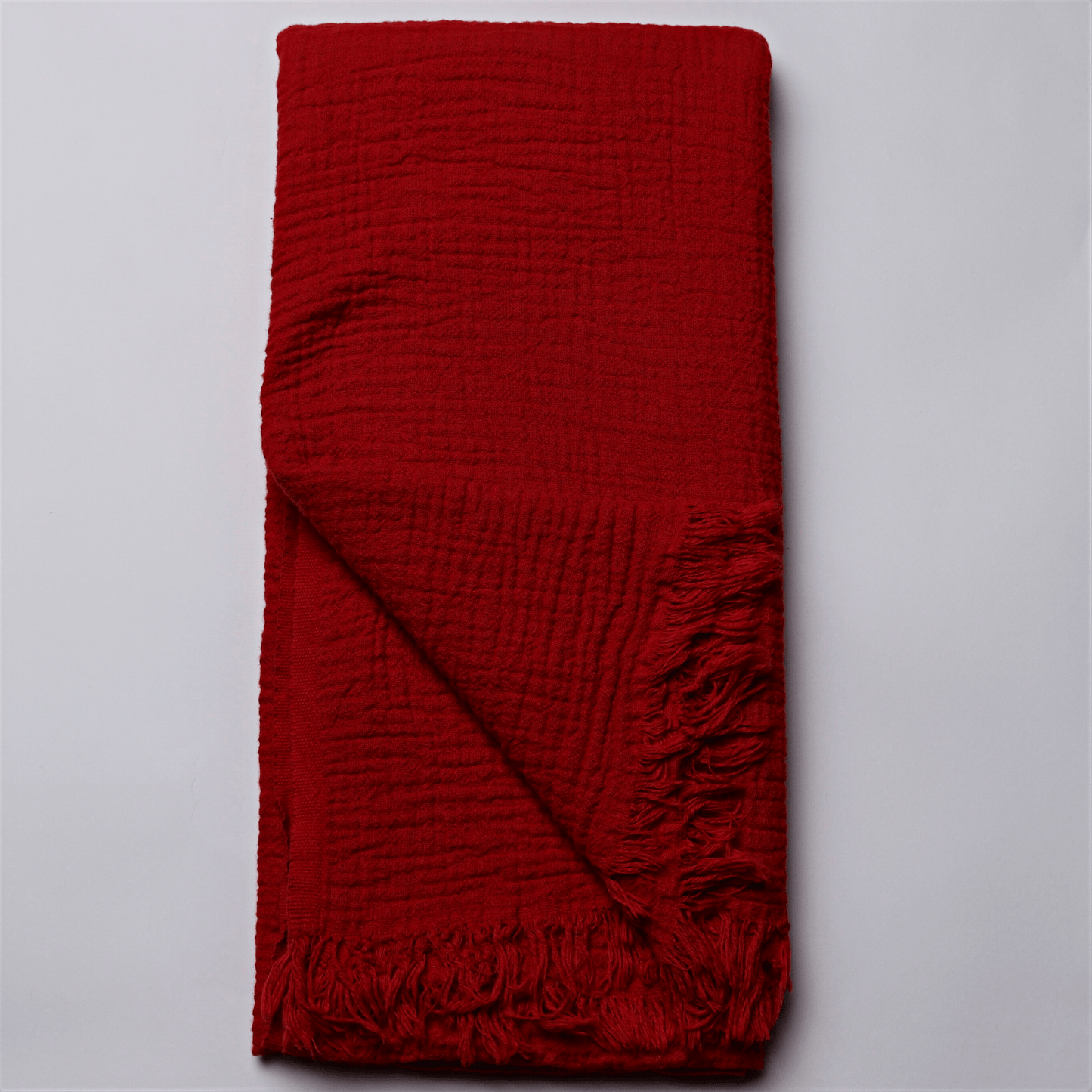 Red Muslin Towel for Adults
