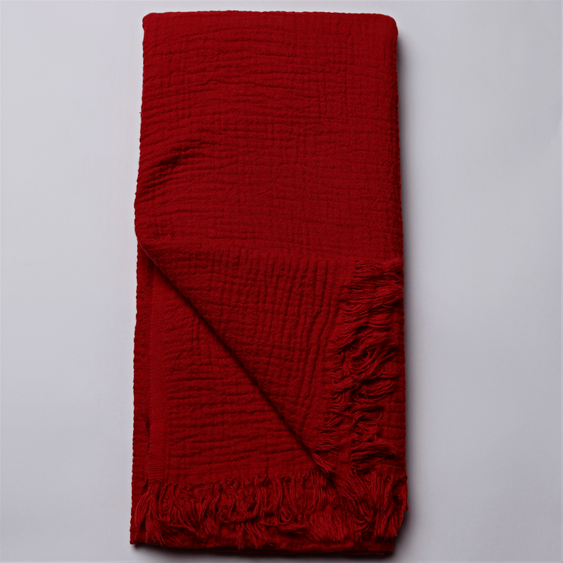 Red Muslin Towel for Adults