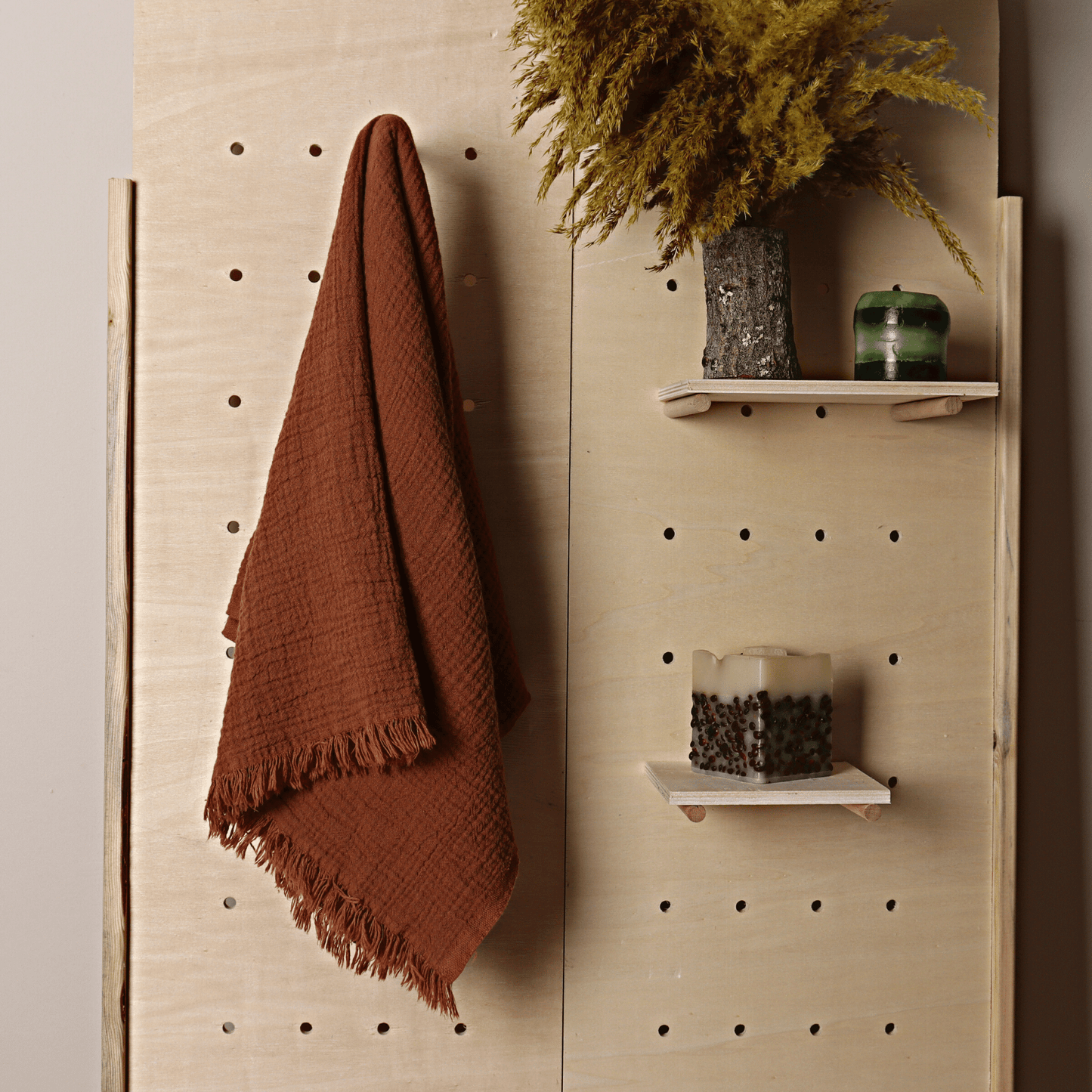 Rust Muslin Towel for Adults
