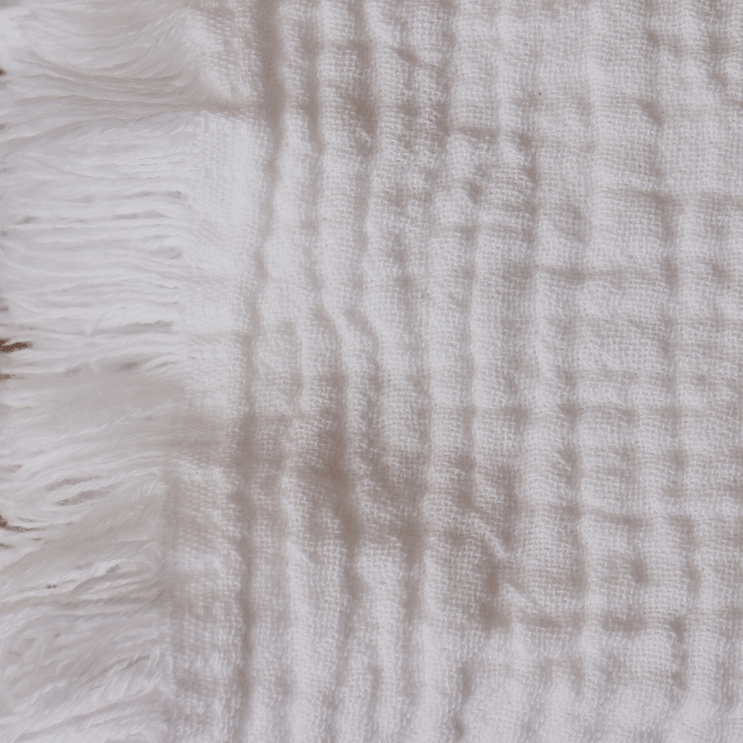 White Muslin Throw Blankets