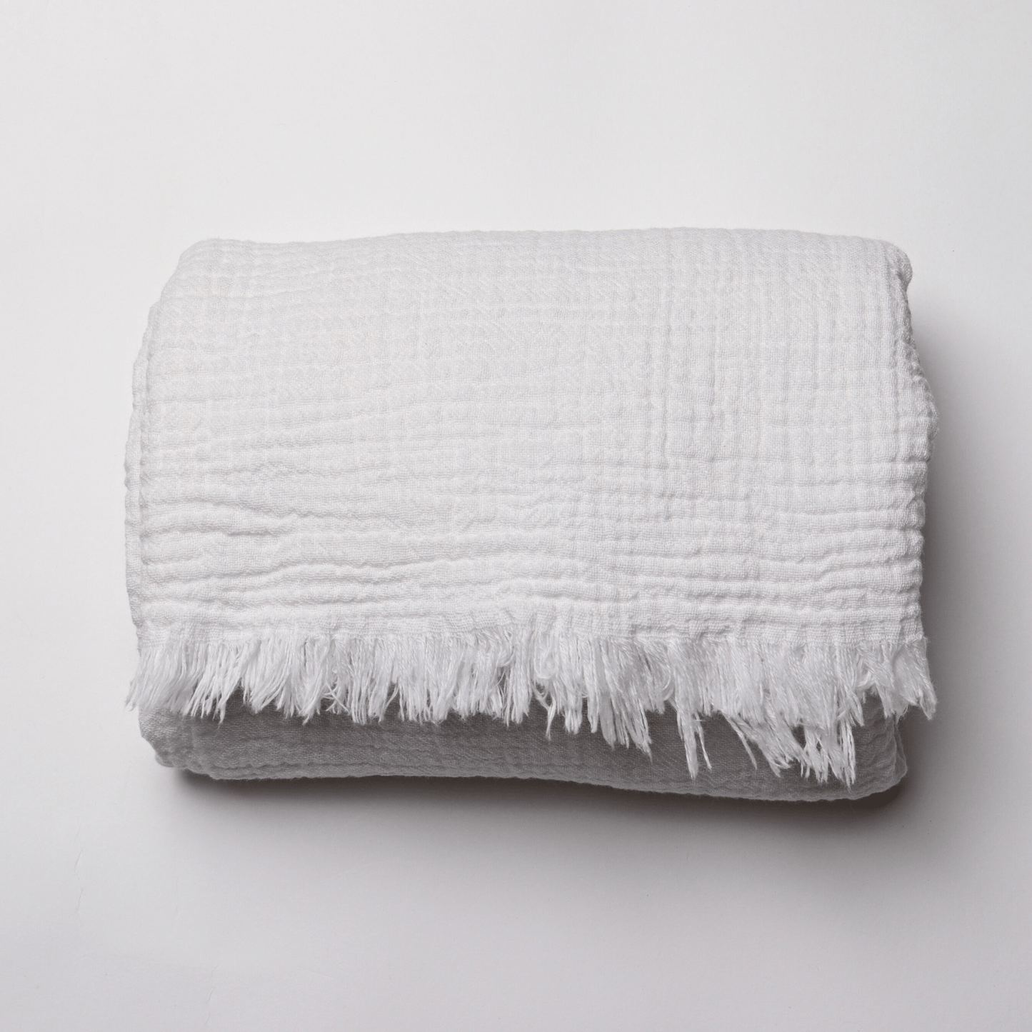 White Muslin Throw Blankets