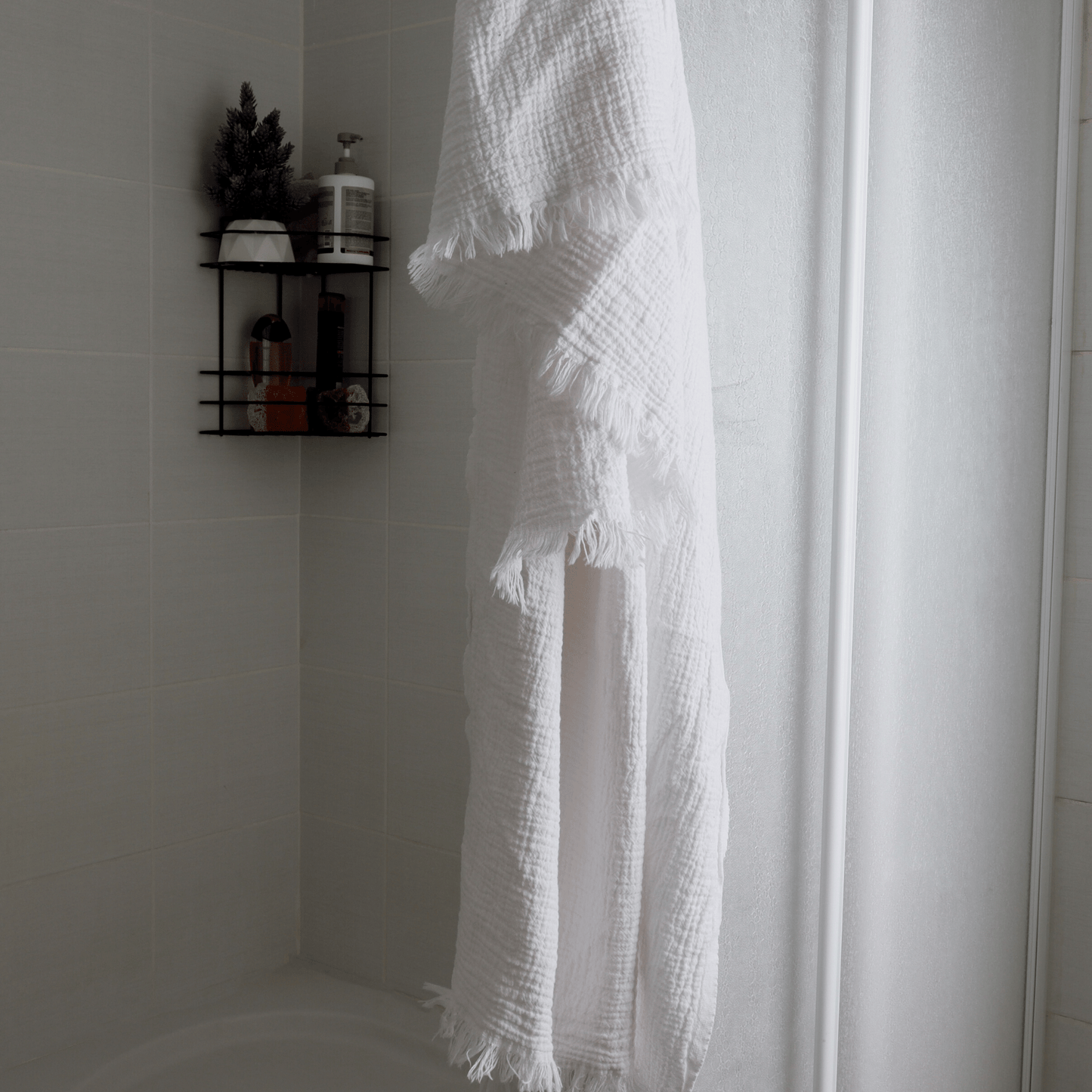 White Muslin Towel for Adults