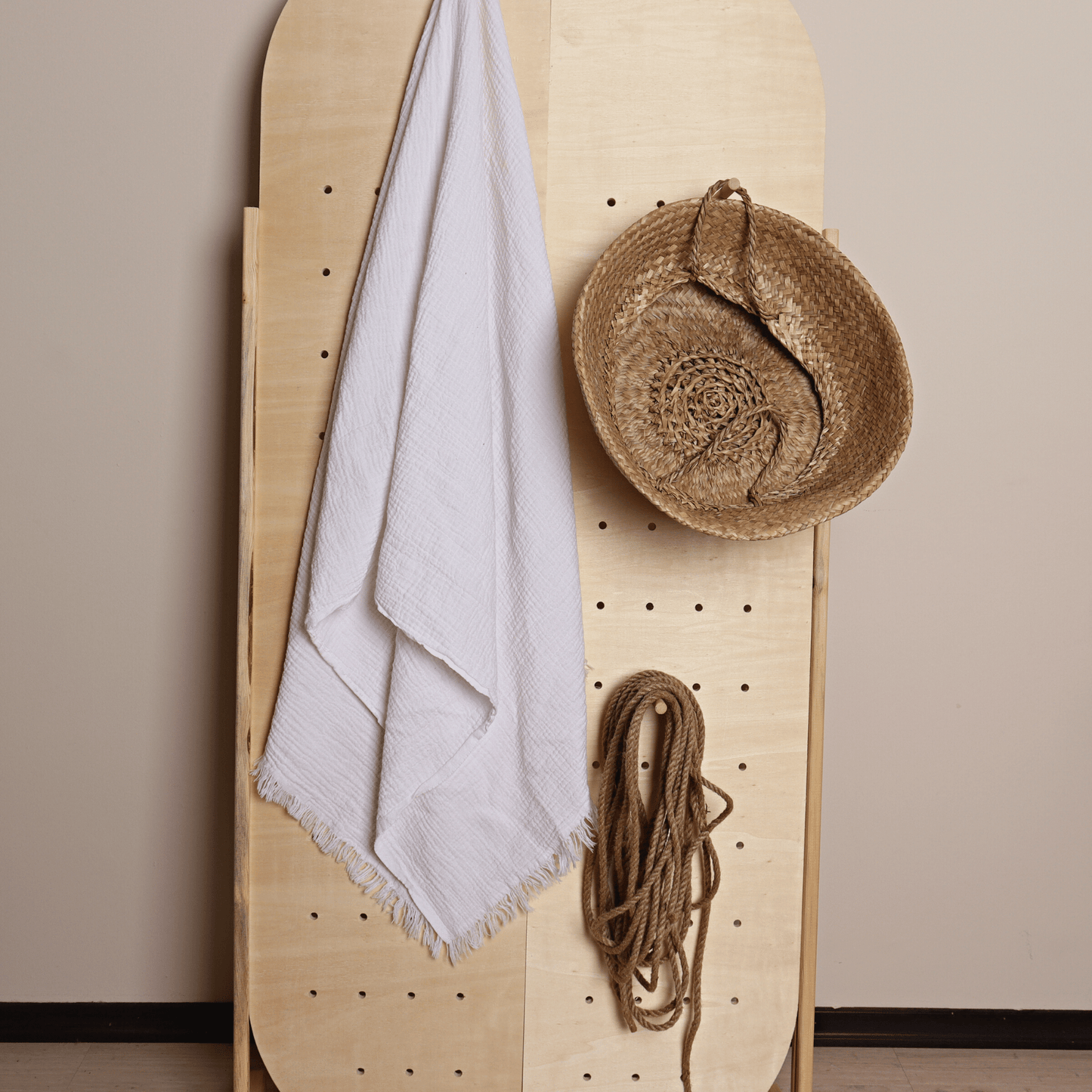White Muslin Towel for Adults