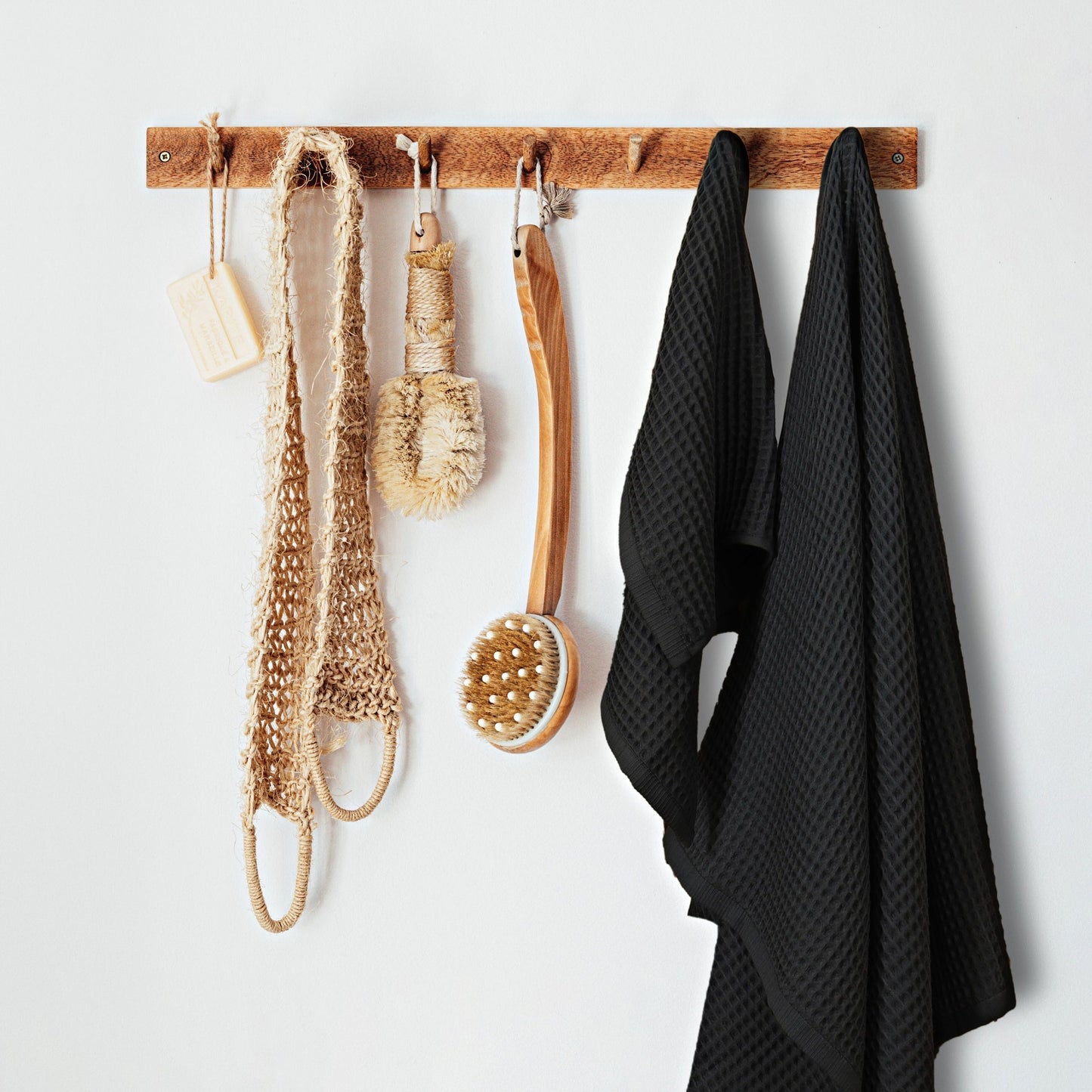 Anthracite Waffle Weave Towels Sets - 2 Bath, 2 Hand Towels
