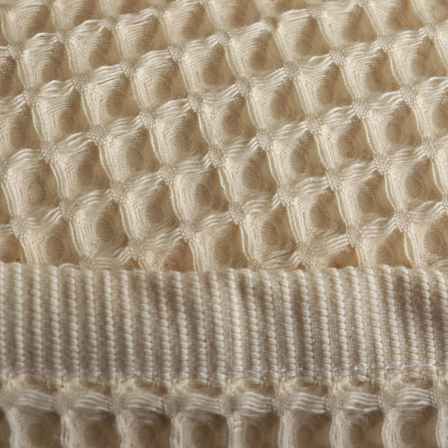 Natural Waffle Weave Bath Towels