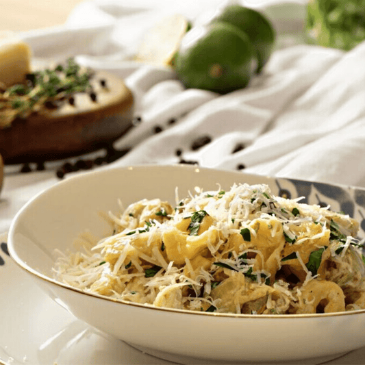 Tortellini Formaggi with Lemon with Artichokes