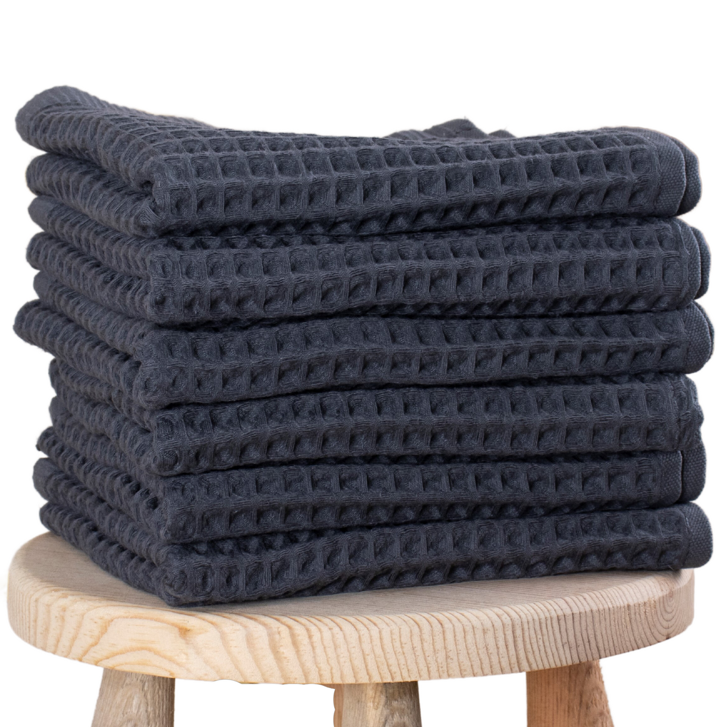 Honeycomb Towel - Waffle Towel - Kitchen and Hand Towel - Dark Gray