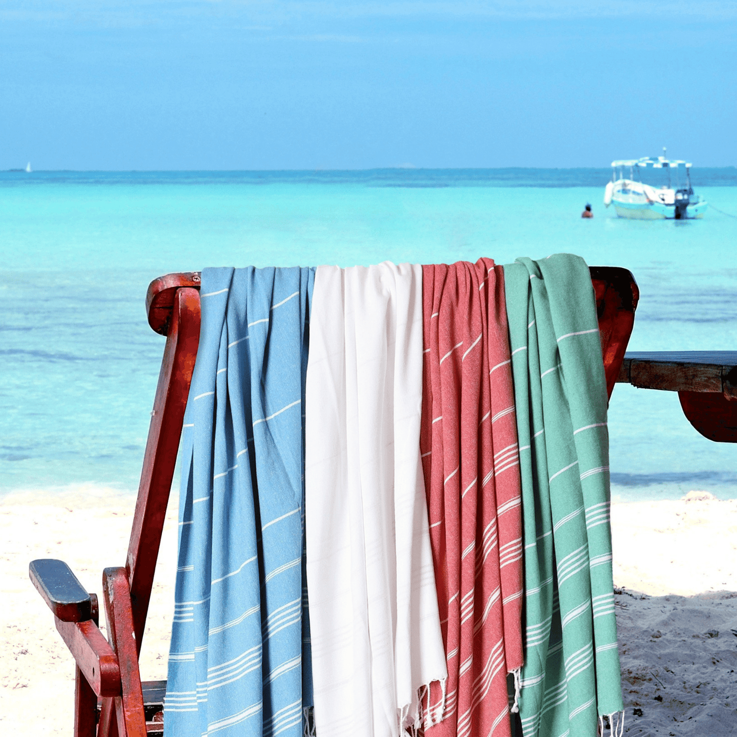 Turkish Towels on Beach Banner