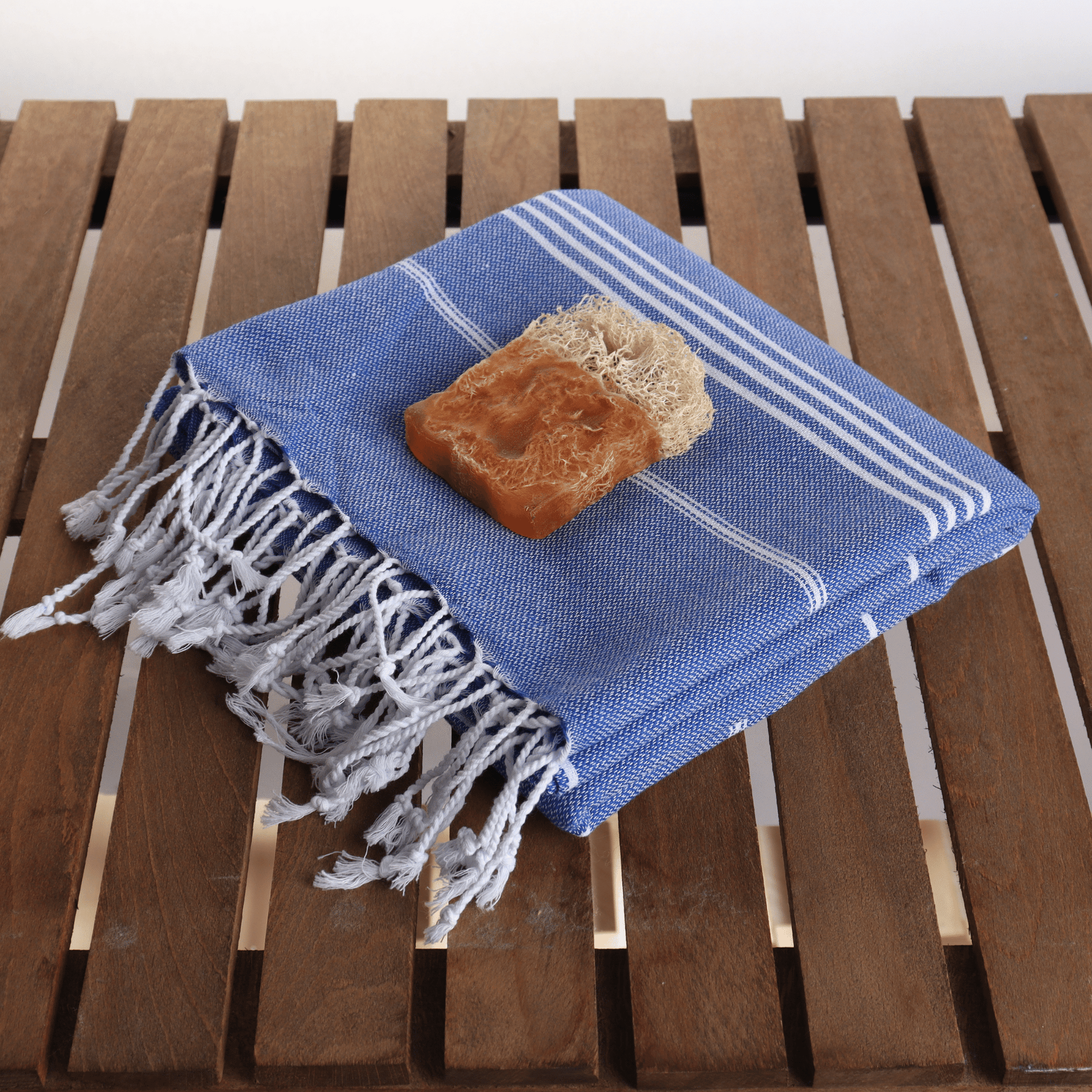 Blue Turkish Beach Towel Sultan - Wholesale and Bulk Turkish Towels