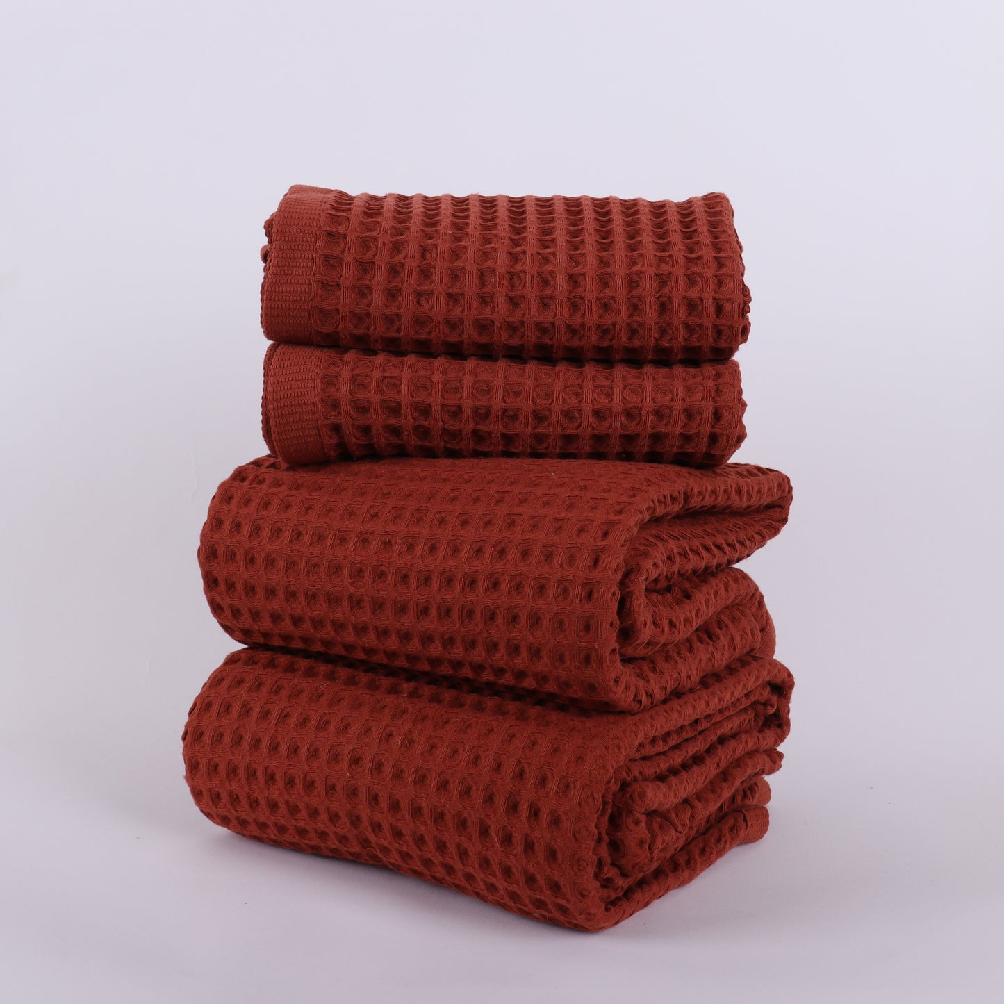 Brick Waffle Weave Towels Sets - 2 Bath, 2 Hand Towels