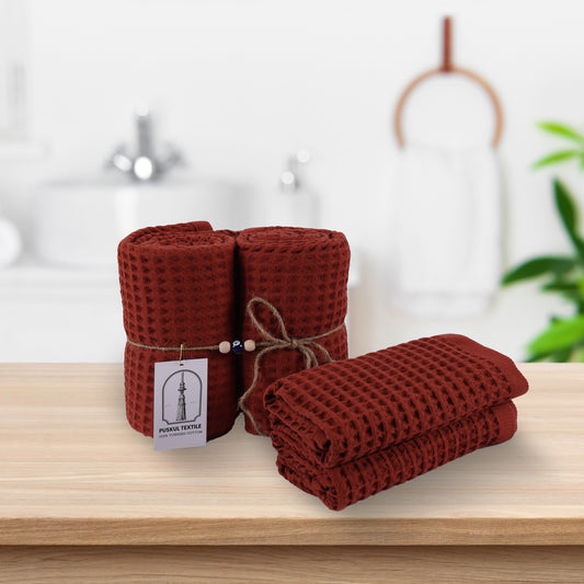 Brick Waffle Weave Towels Sets - 2 Bath, 2 Hand Towels