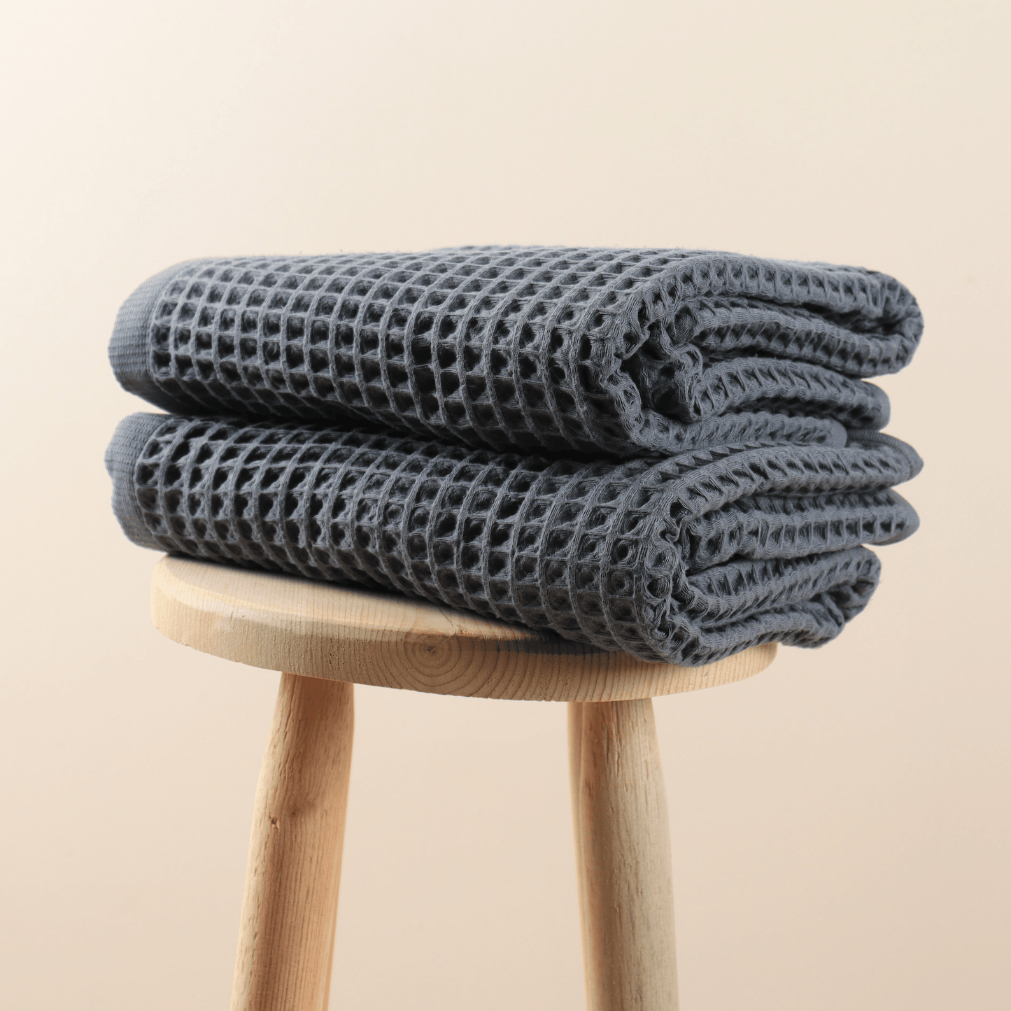 Grey Waffle Weave Towels Sets - 2 Bath, 2 Hand Towels