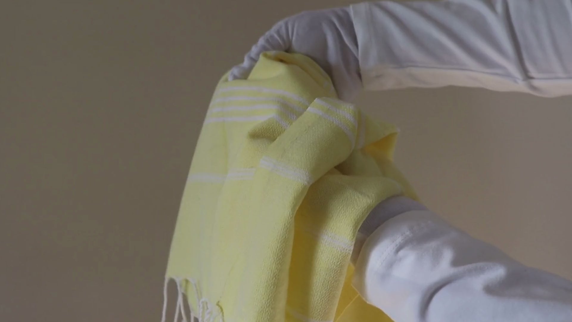 Yellow Turkish Beach Towel Sultan - video