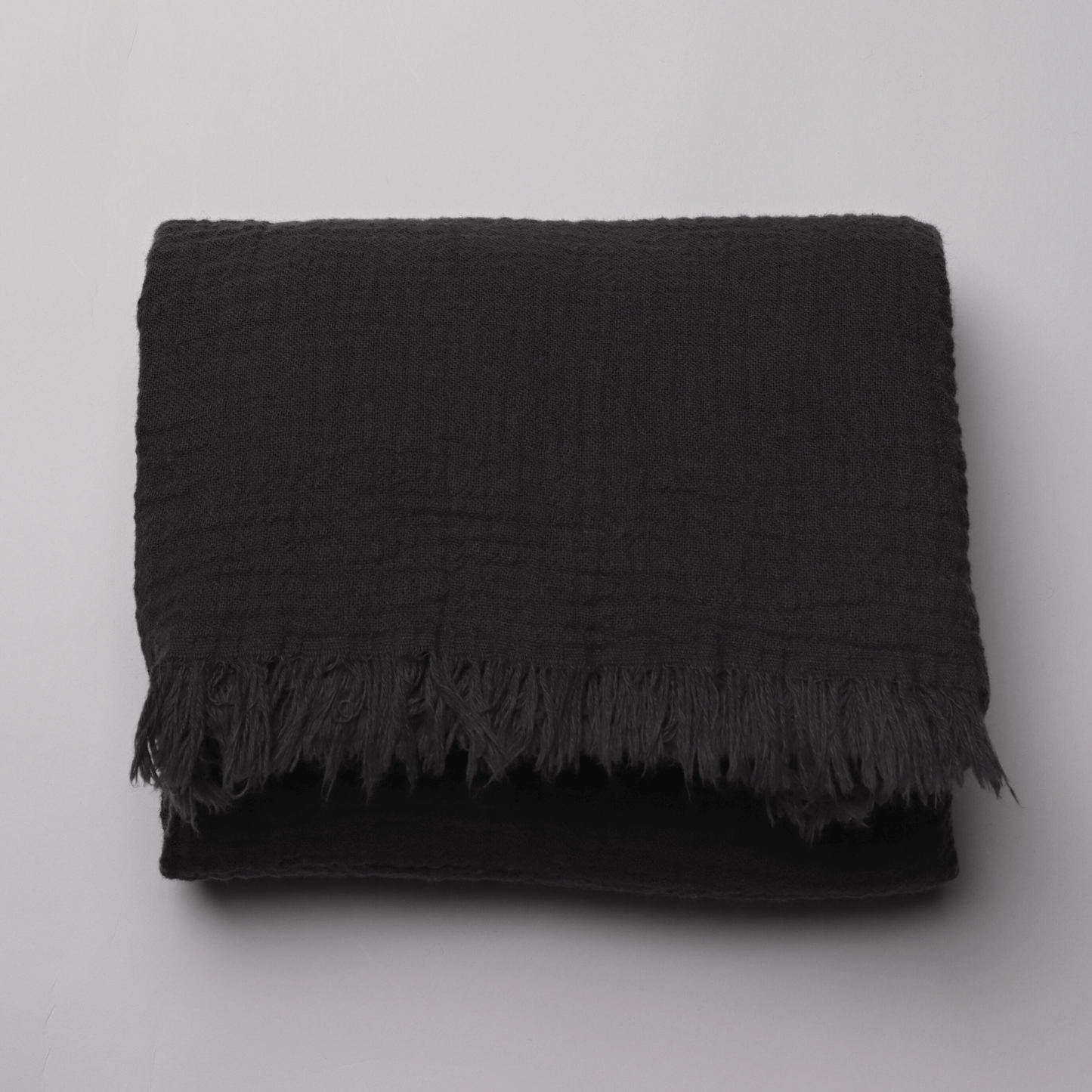 Anthracite Muslin Throw Blankets