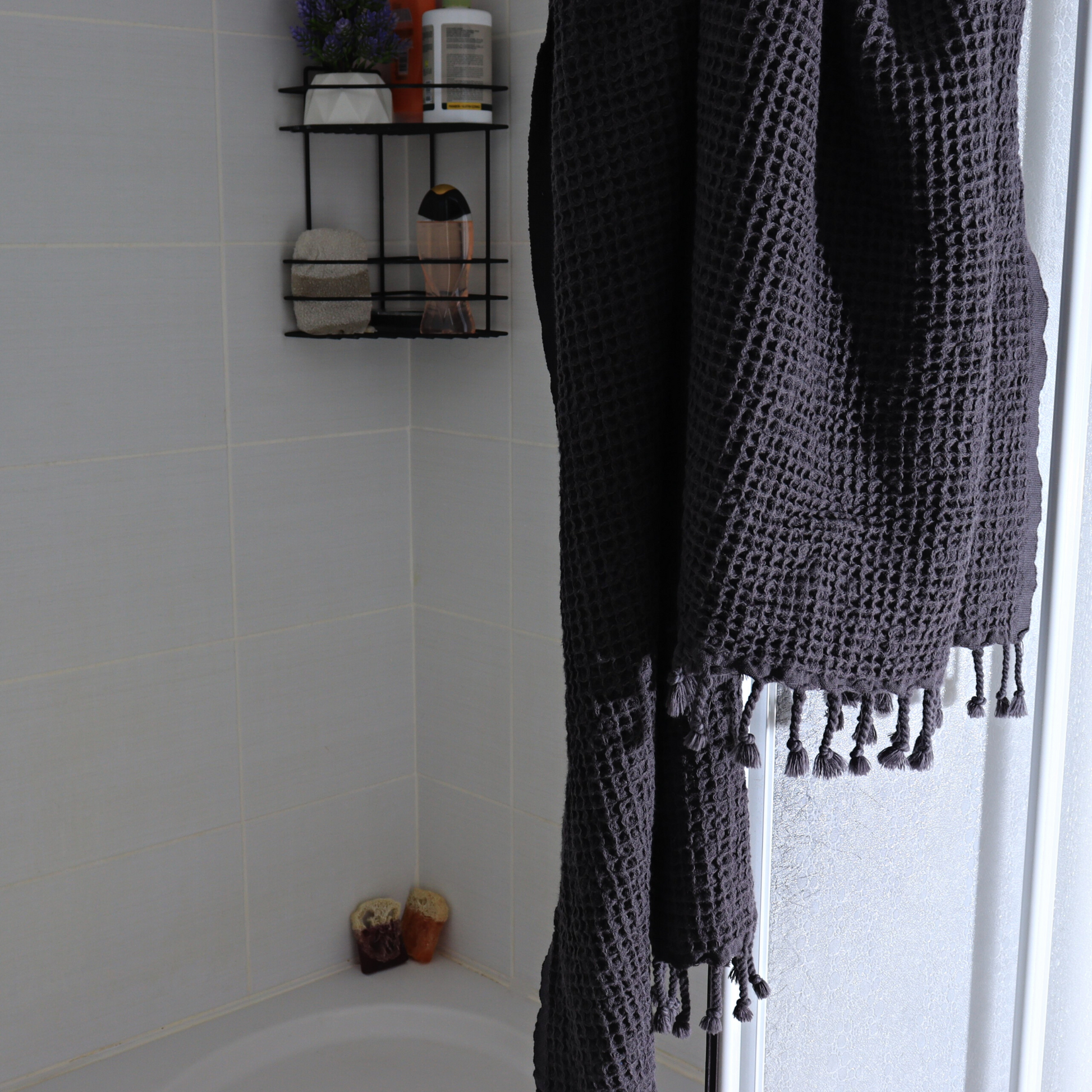 Charcoal Black Turkish Waffle Towels