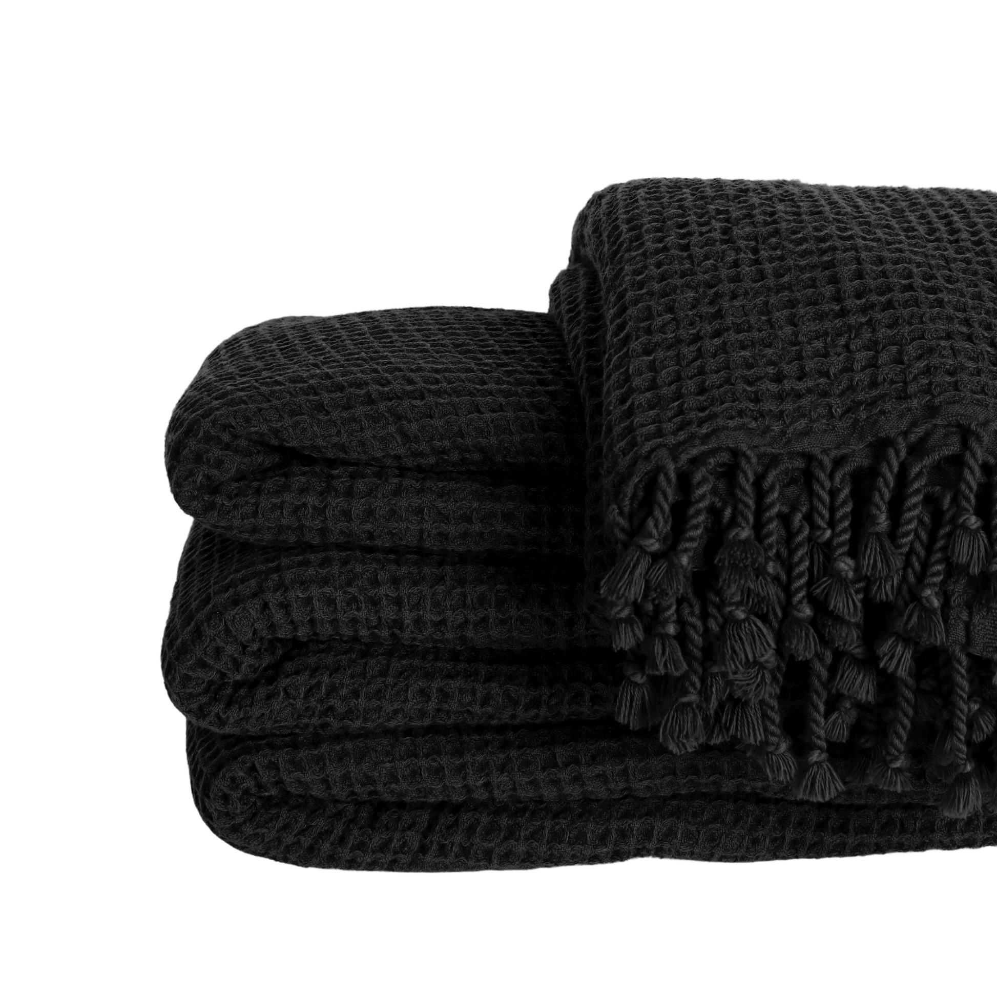 Charcoal Black Turkish Waffle Towels