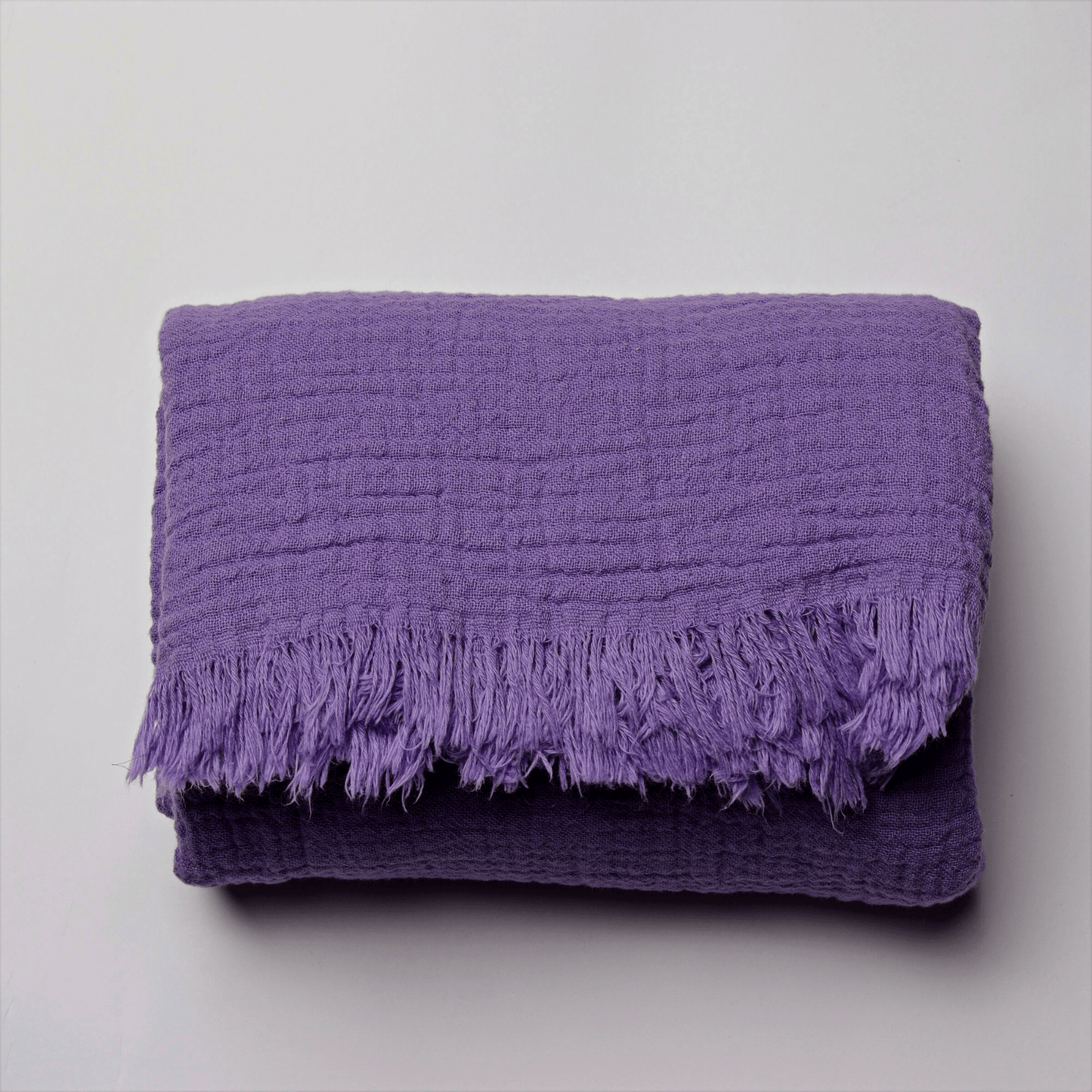 Purple Muslin Throw Blankets