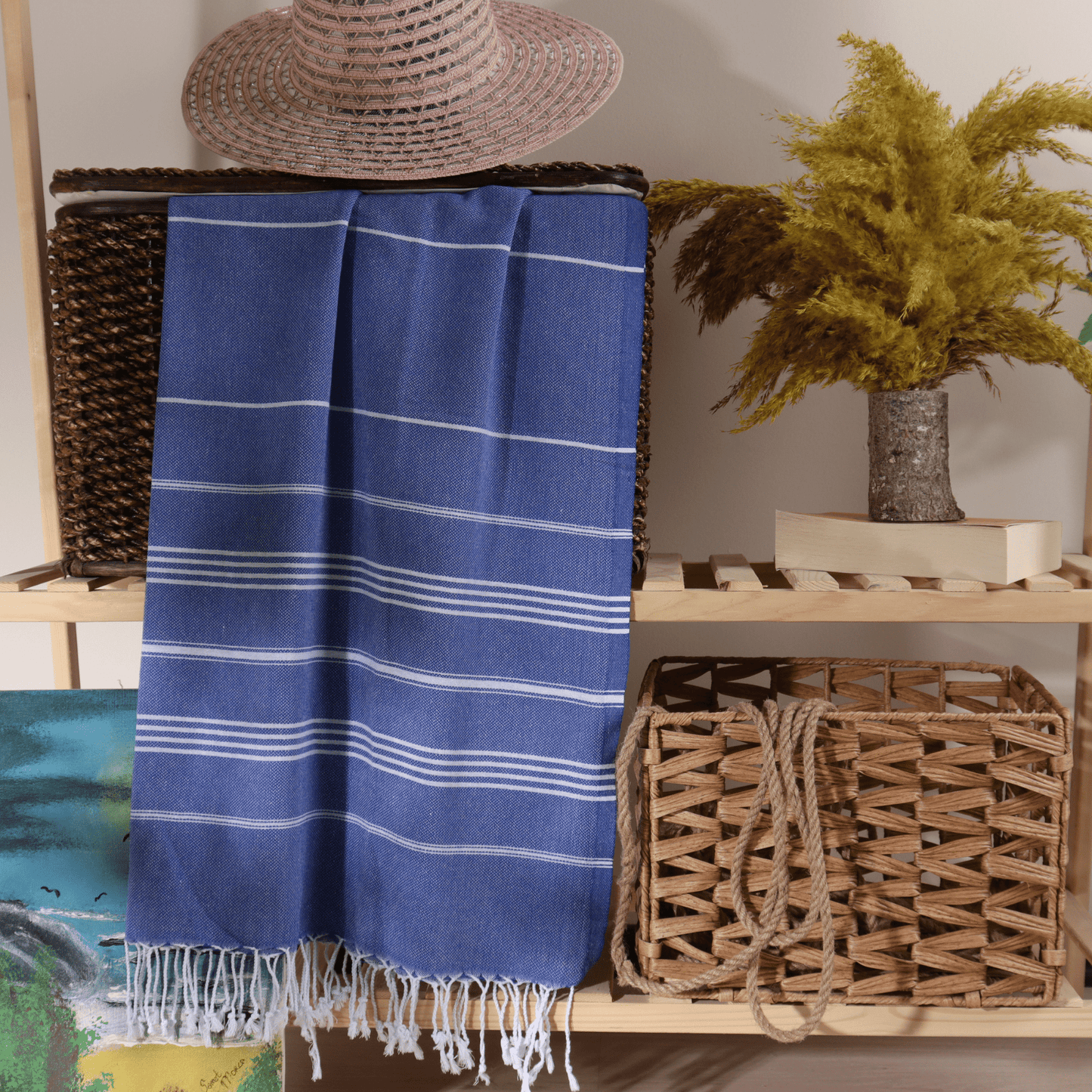 Blue Turkish Beach Towel Sultan