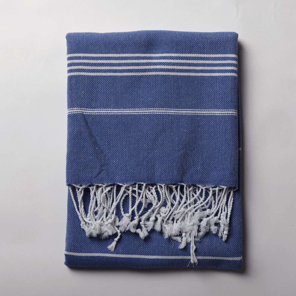 Bulk Turkish Beach Towels Sultan Blue Pack of 10 – Puskul Textile